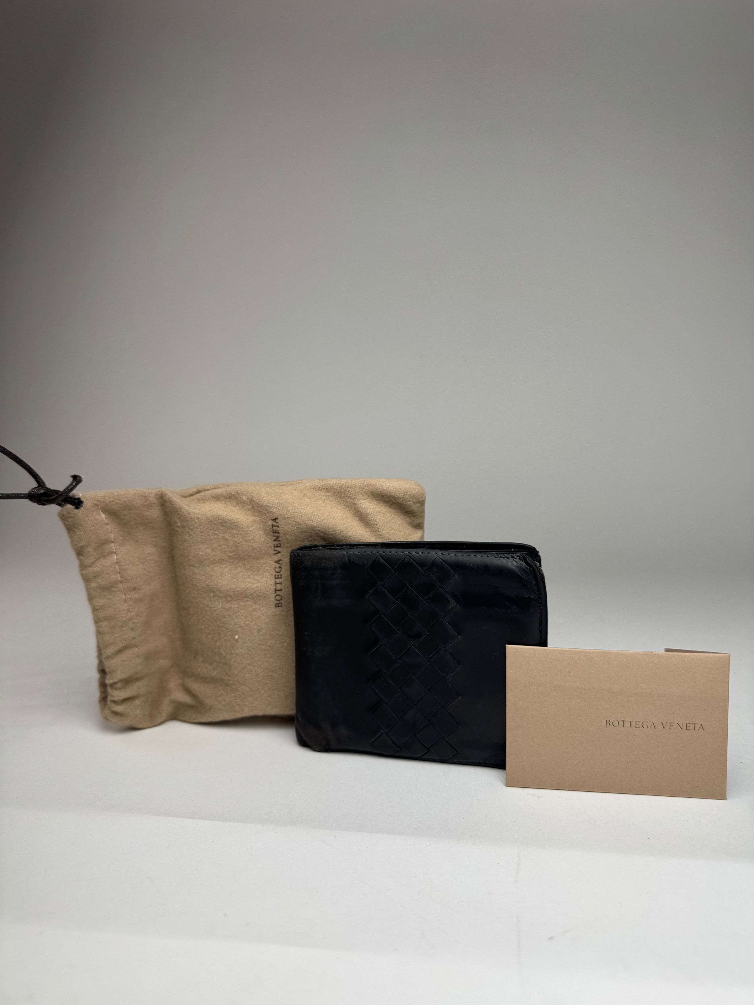 Bottega Veneta Vintage Foldable Card Holder Leather Black Size ONE SIZE - 10 Thumbnail