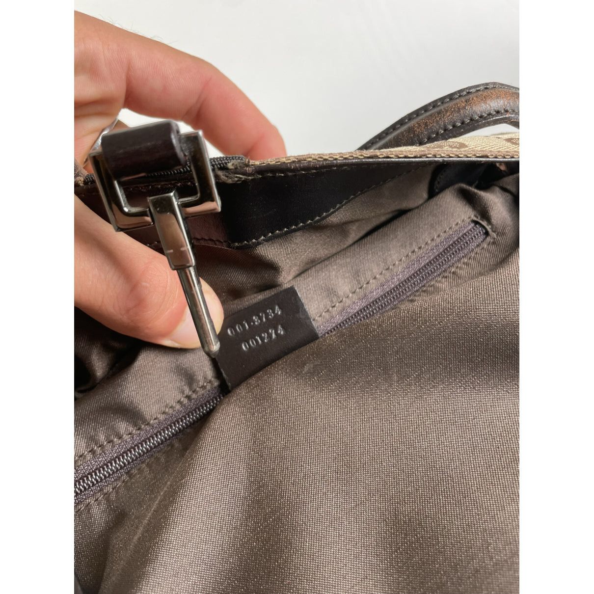 Gucci Jackie Vintage Beige Cotton Handbag Size ONE SIZE - 2 Thumbnail