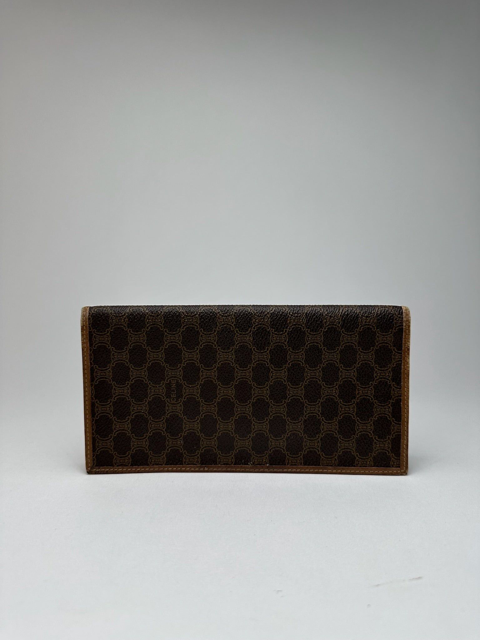 Celine Vintage Paris Monogram Leather Card Holder Brown Size ONE SIZE - 2 Thumbnail