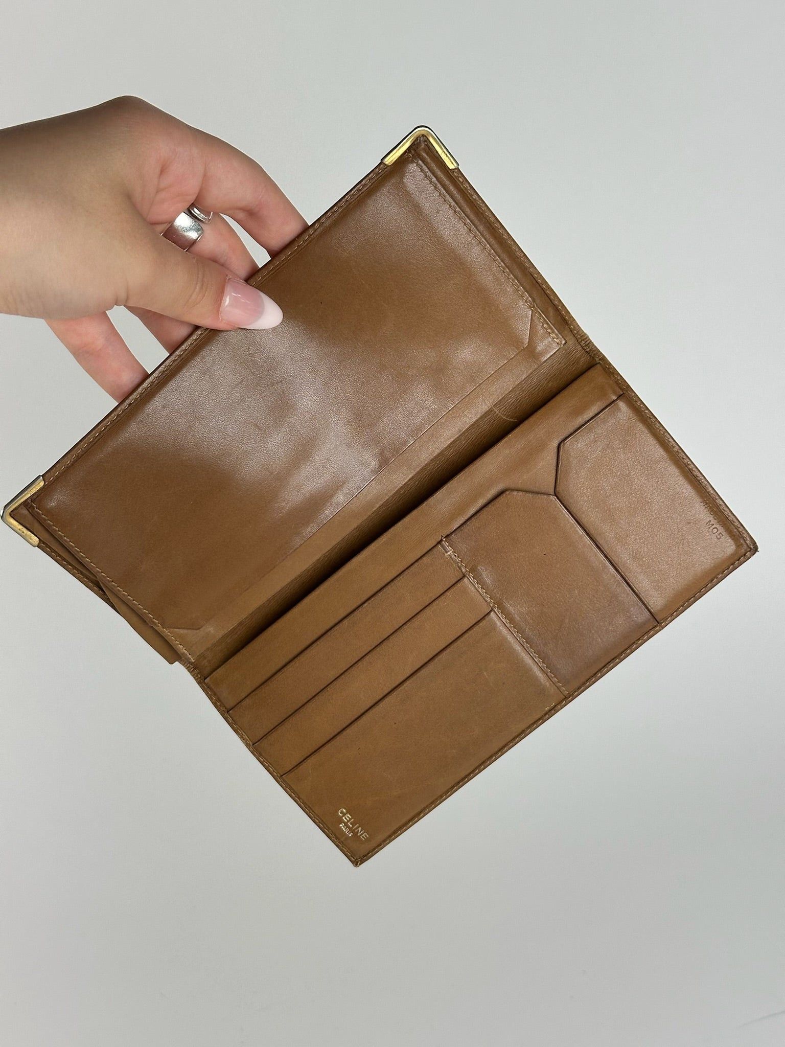 Celine Vintage Paris Monogram Leather Card Holder Brown Size ONE SIZE - 11 Thumbnail