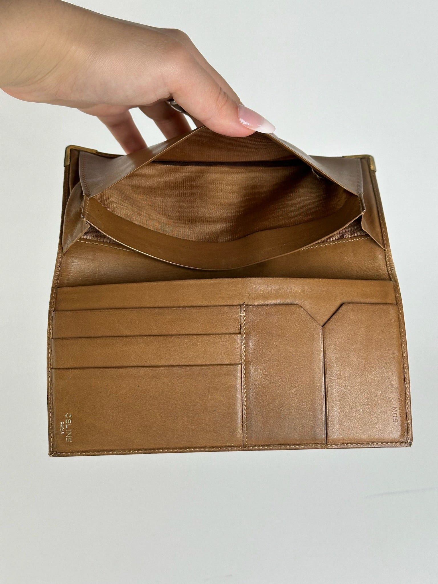 Celine Vintage Paris Monogram Leather Card Holder Brown Size ONE SIZE - 7 Thumbnail