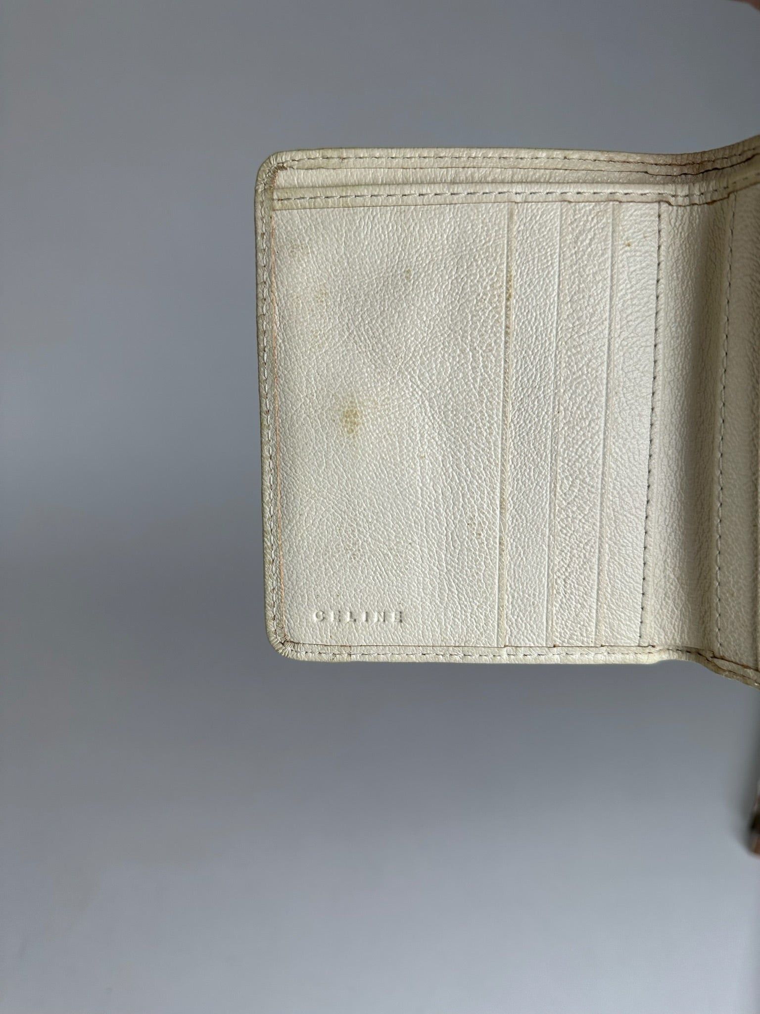 Celine Vintage Macadam Monogram Canvas Leather Wallet pink white Size ONE SIZE - 7 Thumbnail