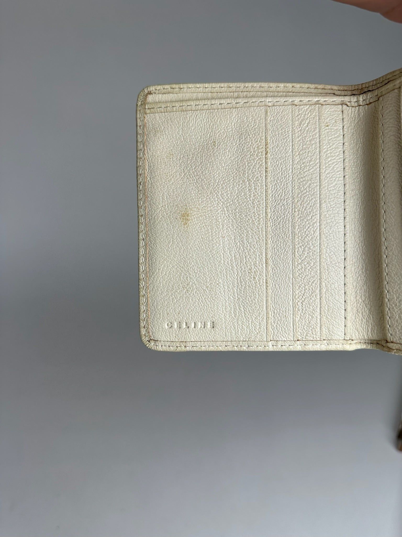 Celine Vintage Macadam Monogram Canvas Leather Wallet pink white Size ONE SIZE - 6 Thumbnail