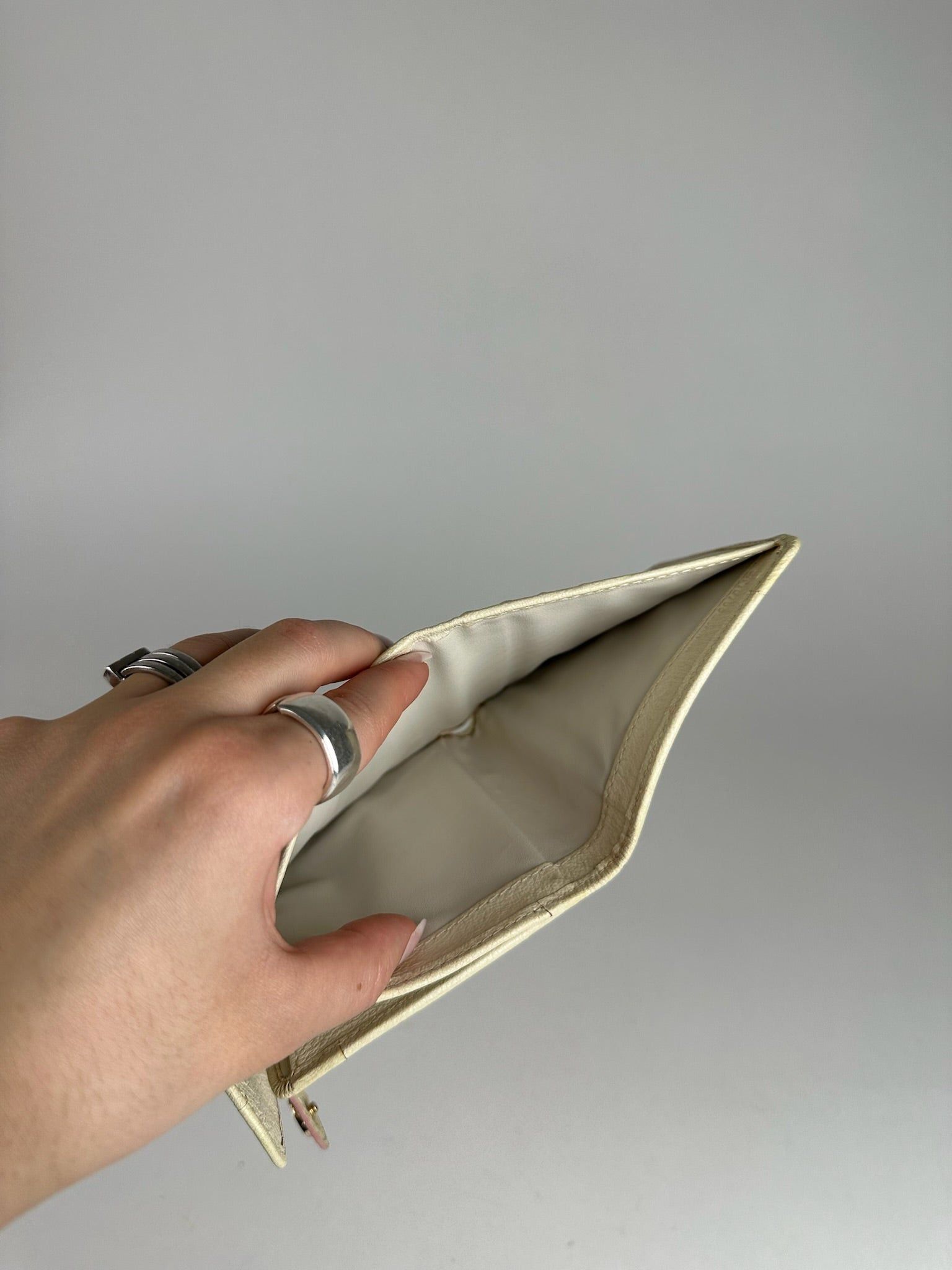 Celine Vintage Macadam Monogram Canvas Leather Wallet pink white Size ONE SIZE - 5 Thumbnail