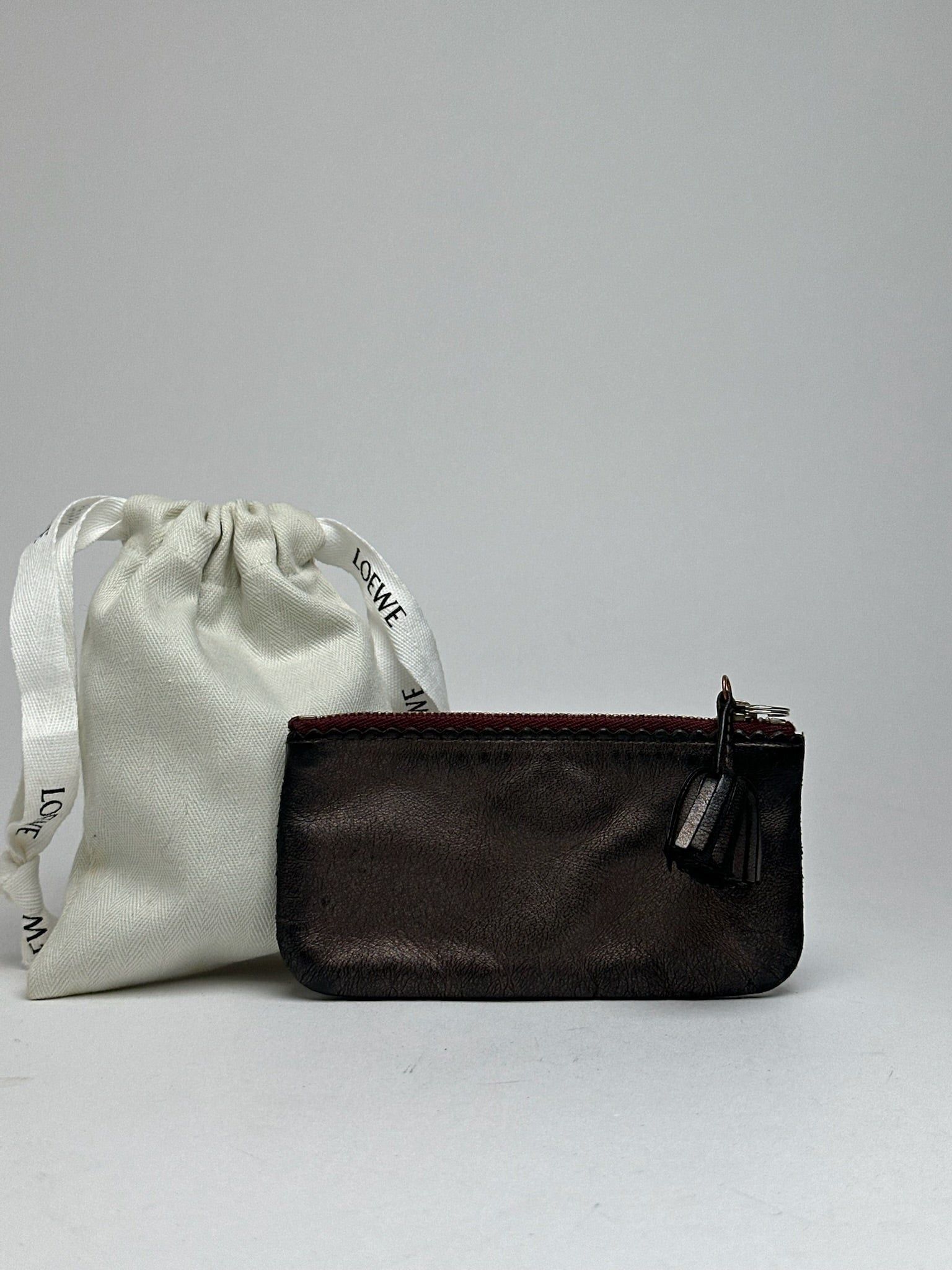 Loewe Vintage leather card holder grey brown Size ONE SIZE - 2 Thumbnail