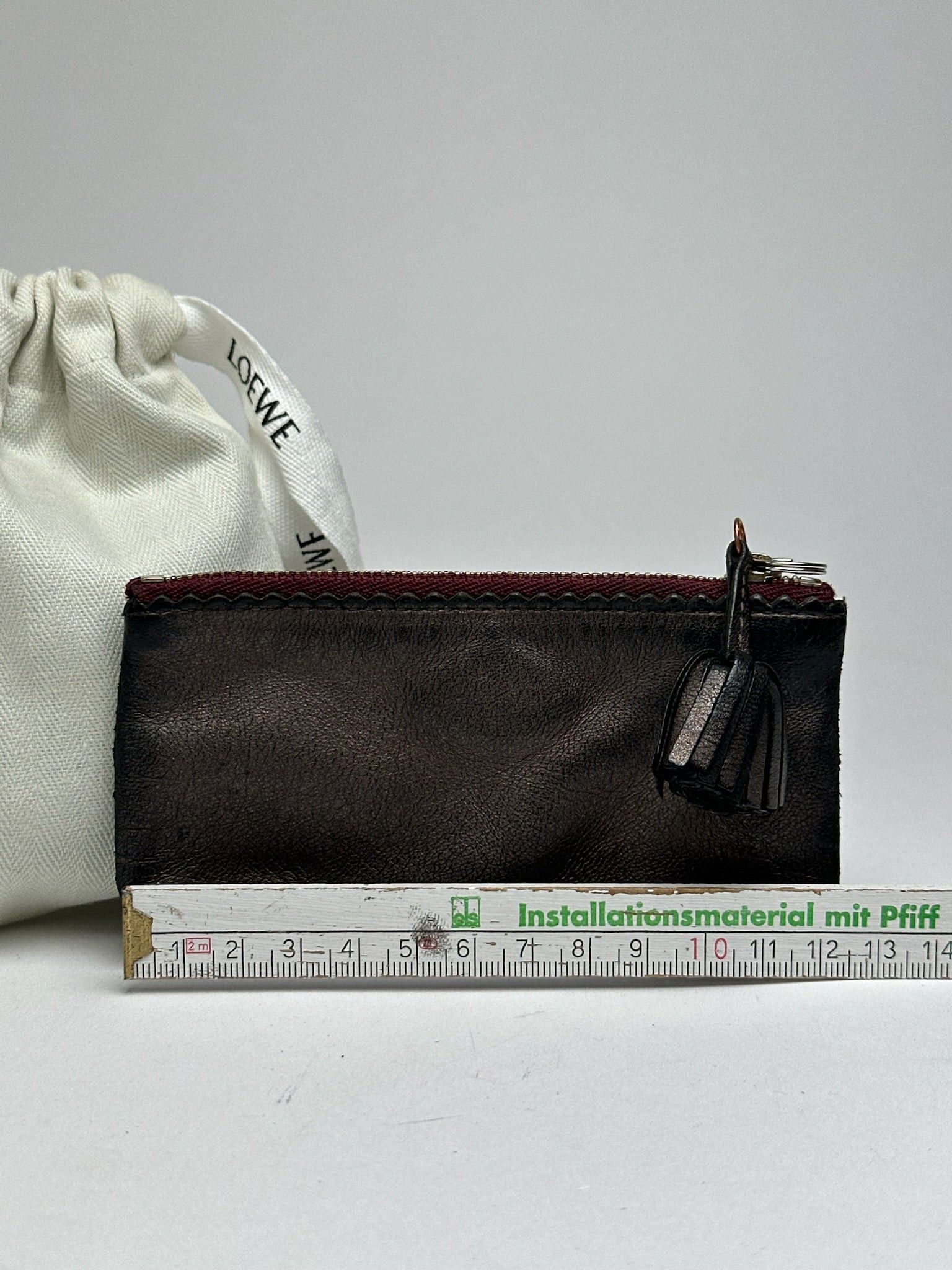 Loewe Vintage leather card holder grey brown Size ONE SIZE - 10 Thumbnail