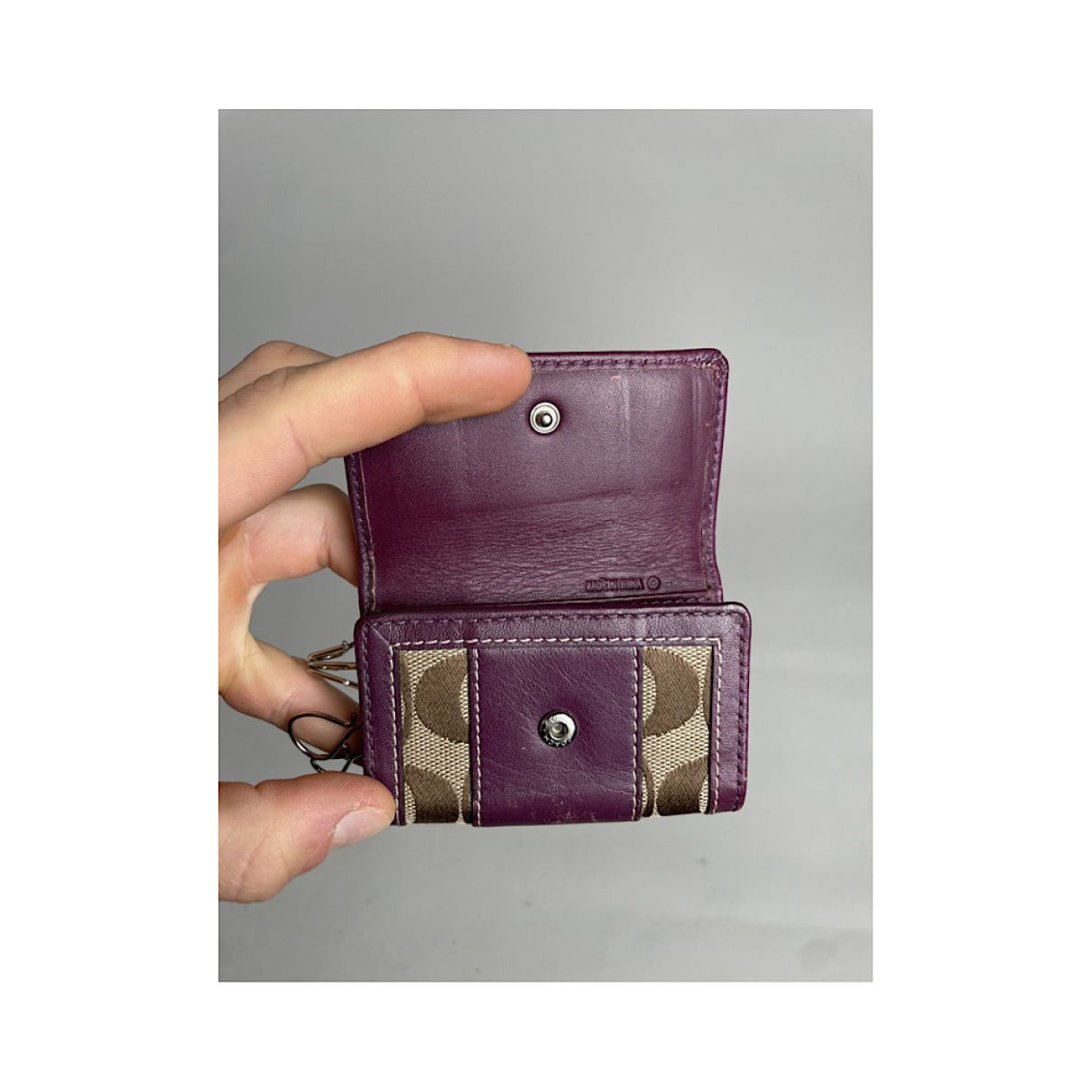 Coach Purple Leather Purse Size ONE SIZE - 5 Thumbnail