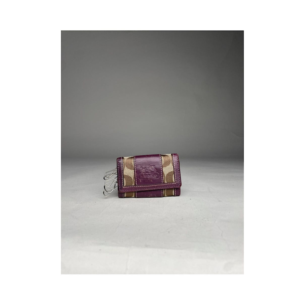 Coach Purple Leather Purse Size ONE SIZE - 4 Thumbnail