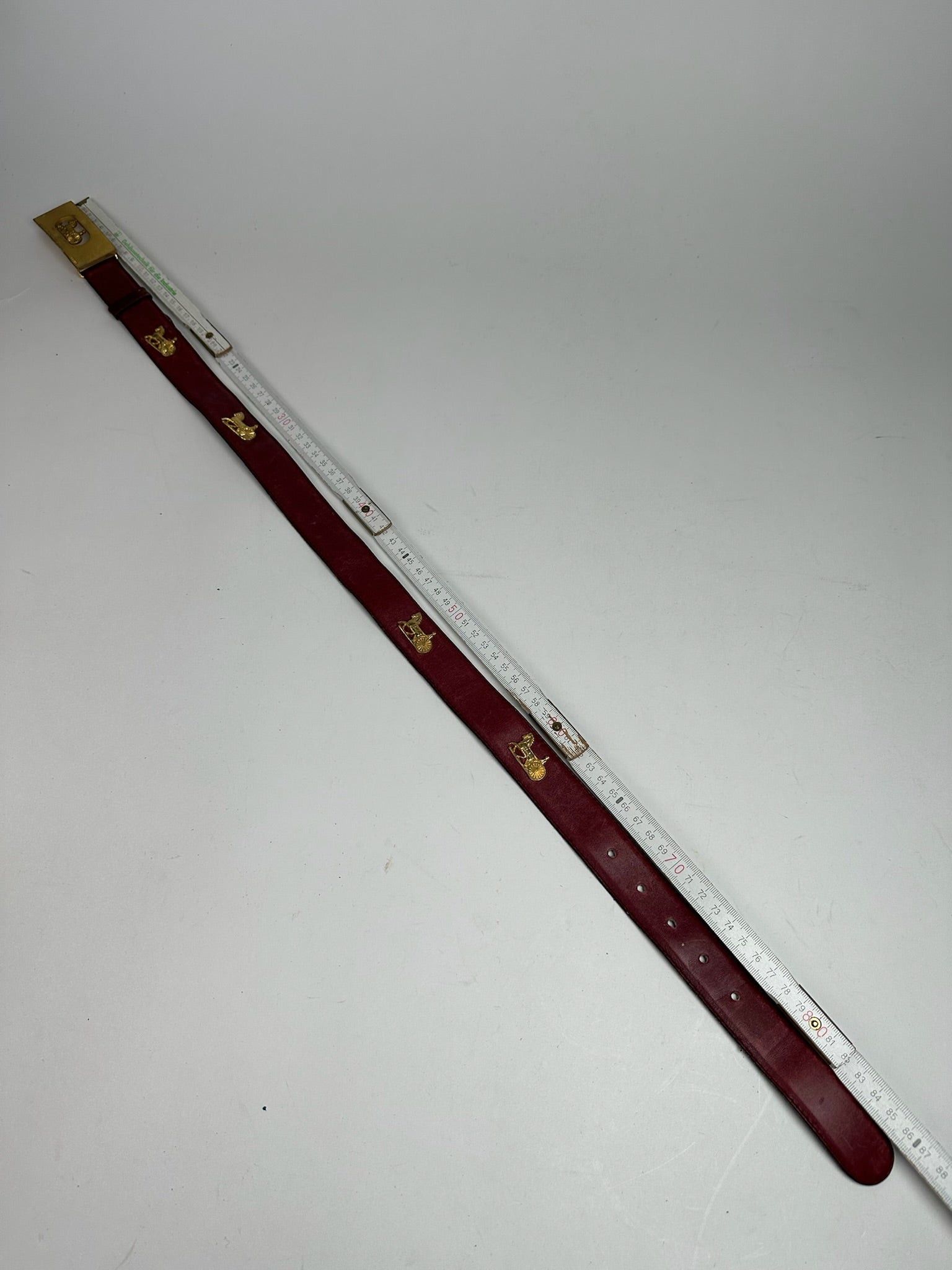 Celine Vintage Leather belt burgundy Size ONE SIZE - 3 Thumbnail
