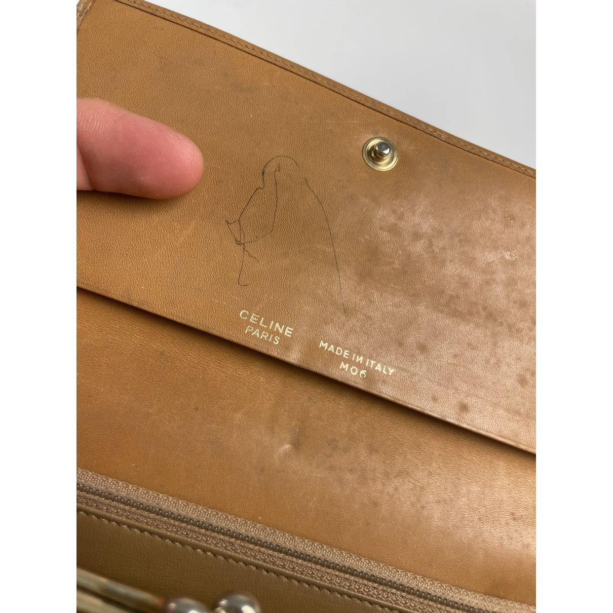 Celine Triomphe Beige Leather Wallet Size ONE SIZE - 4 Thumbnail