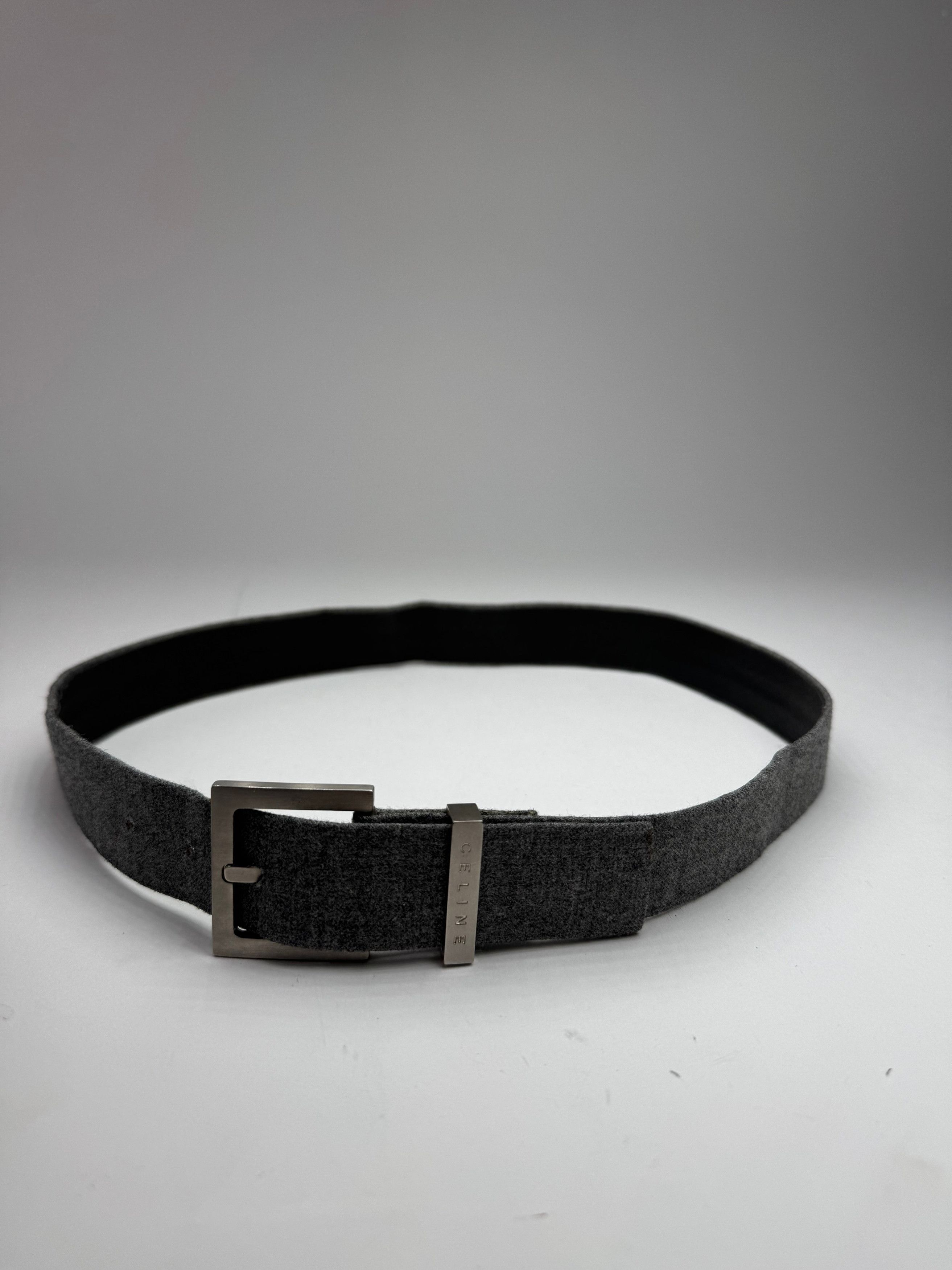 Celine Vintage Paris Leather belt grey Size ONE SIZE - 7 Thumbnail