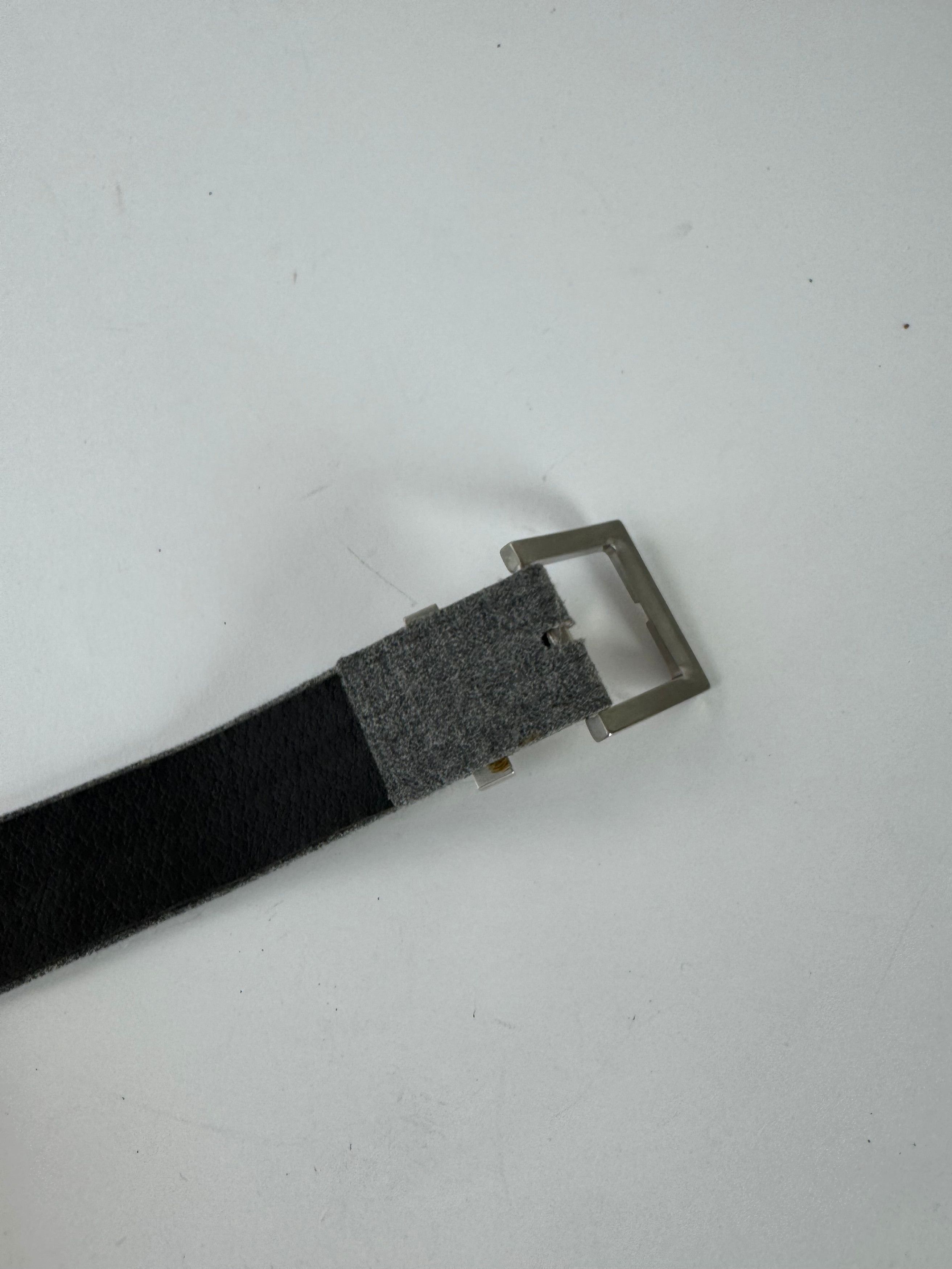 Celine Vintage Paris Leather belt grey Size ONE SIZE - 5 Thumbnail