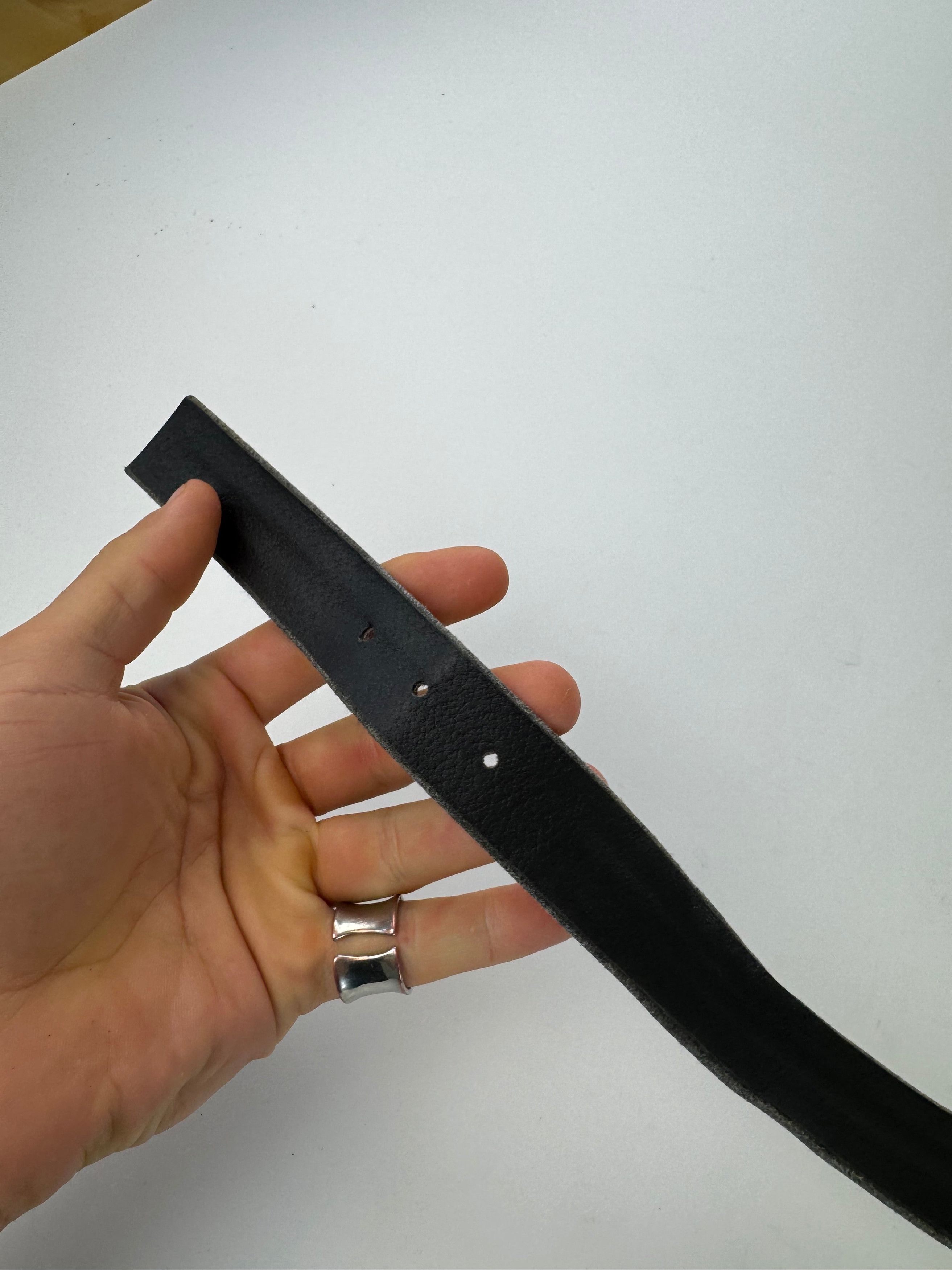 Celine Vintage Paris Leather belt grey Size ONE SIZE - 3 Thumbnail