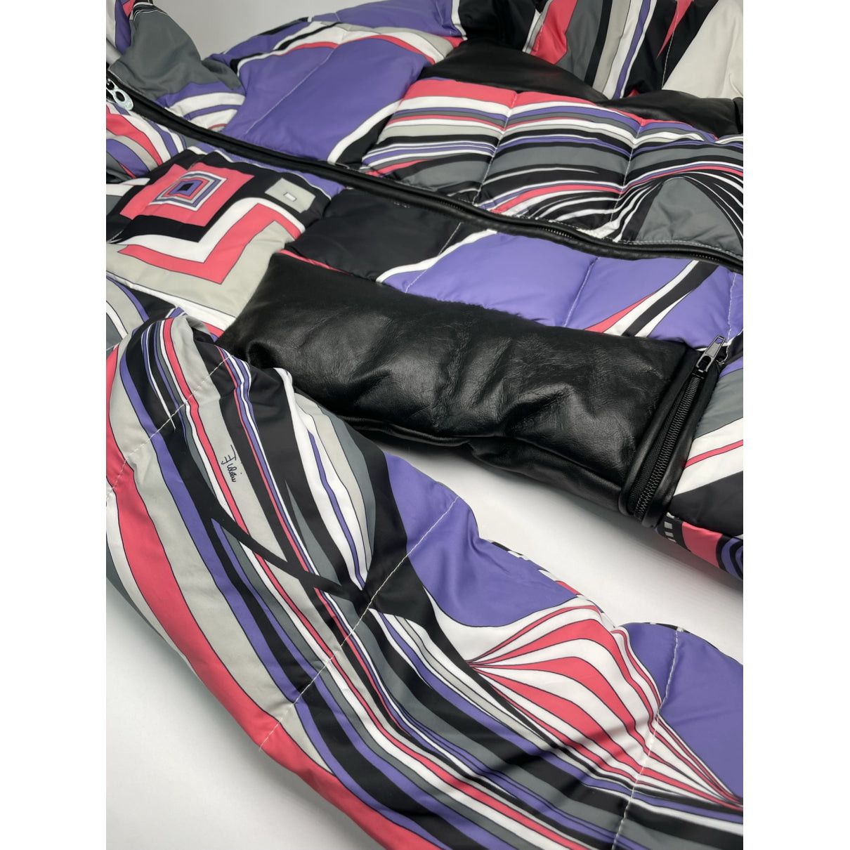 Emilio Pucci Multicolour Leather Jacket Size S / US 4 / IT 40 - 2 Thumbnail
