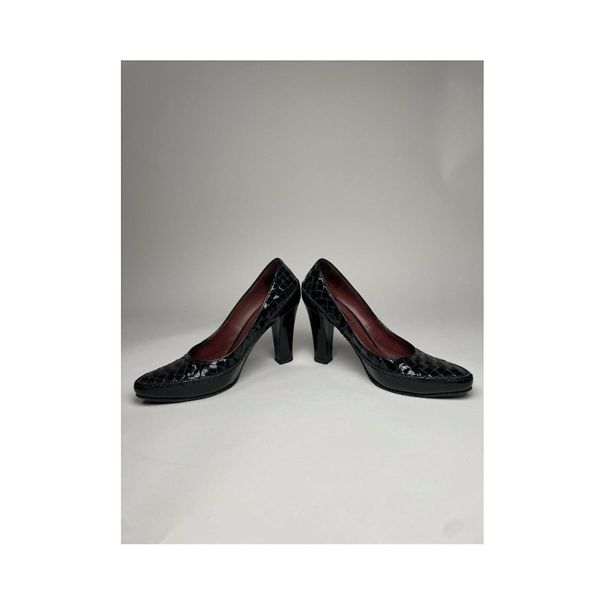 Bottega Veneta Black Leather Heel Size US 7.5 / IT 37.5 - 3 Thumbnail