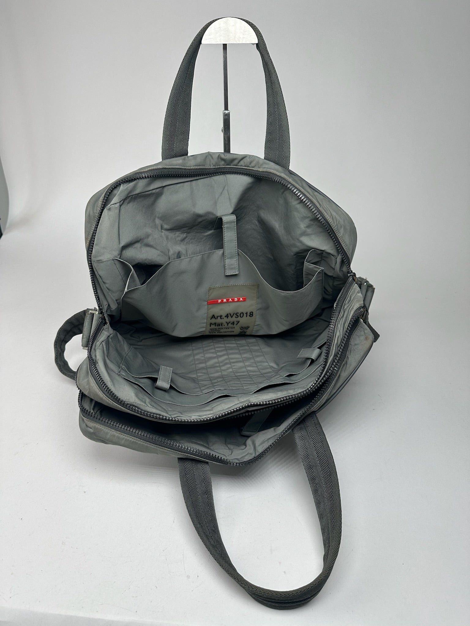 Prada Vintage Sport 2 Way Bag Gray Size ONE SIZE - 7 Thumbnail