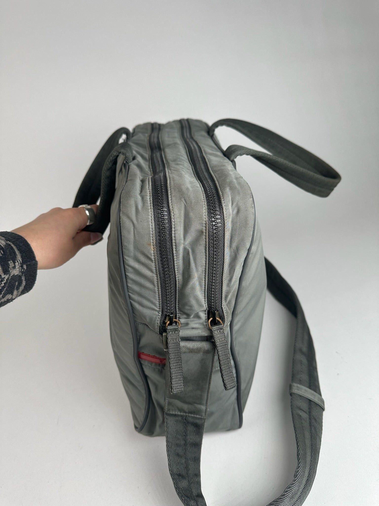 Prada Vintage Sport 2 Way Bag Gray Size ONE SIZE - 9 Thumbnail