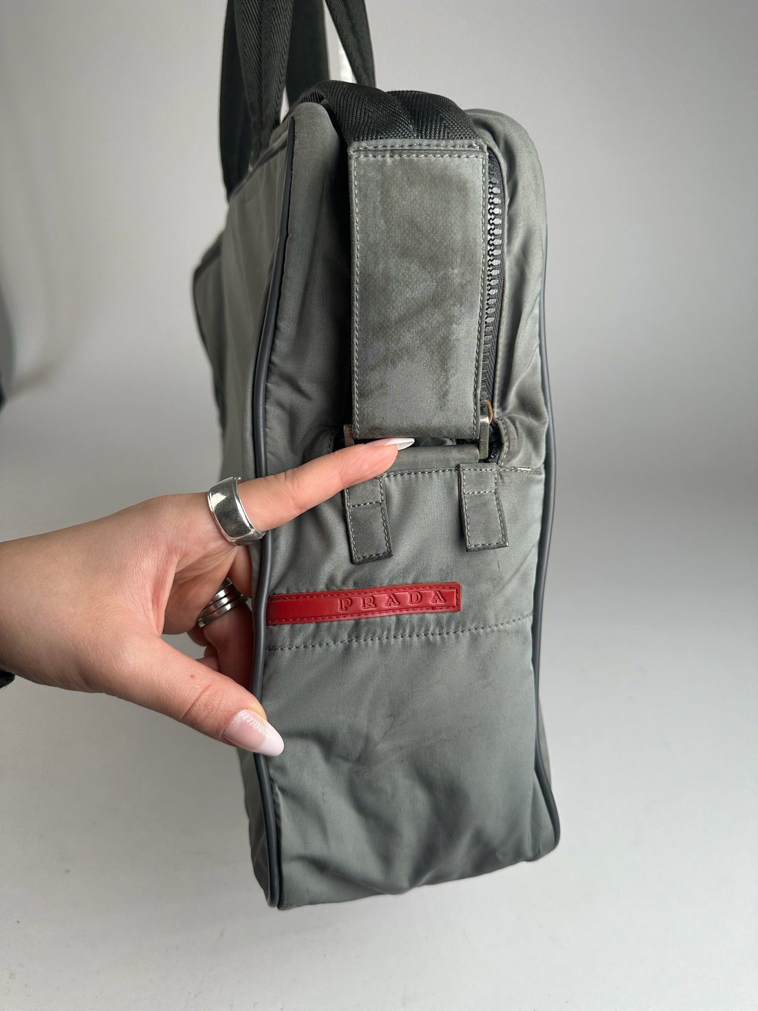 Prada Vintage Sport 2 Way Bag Gray Size ONE SIZE - 5 Thumbnail