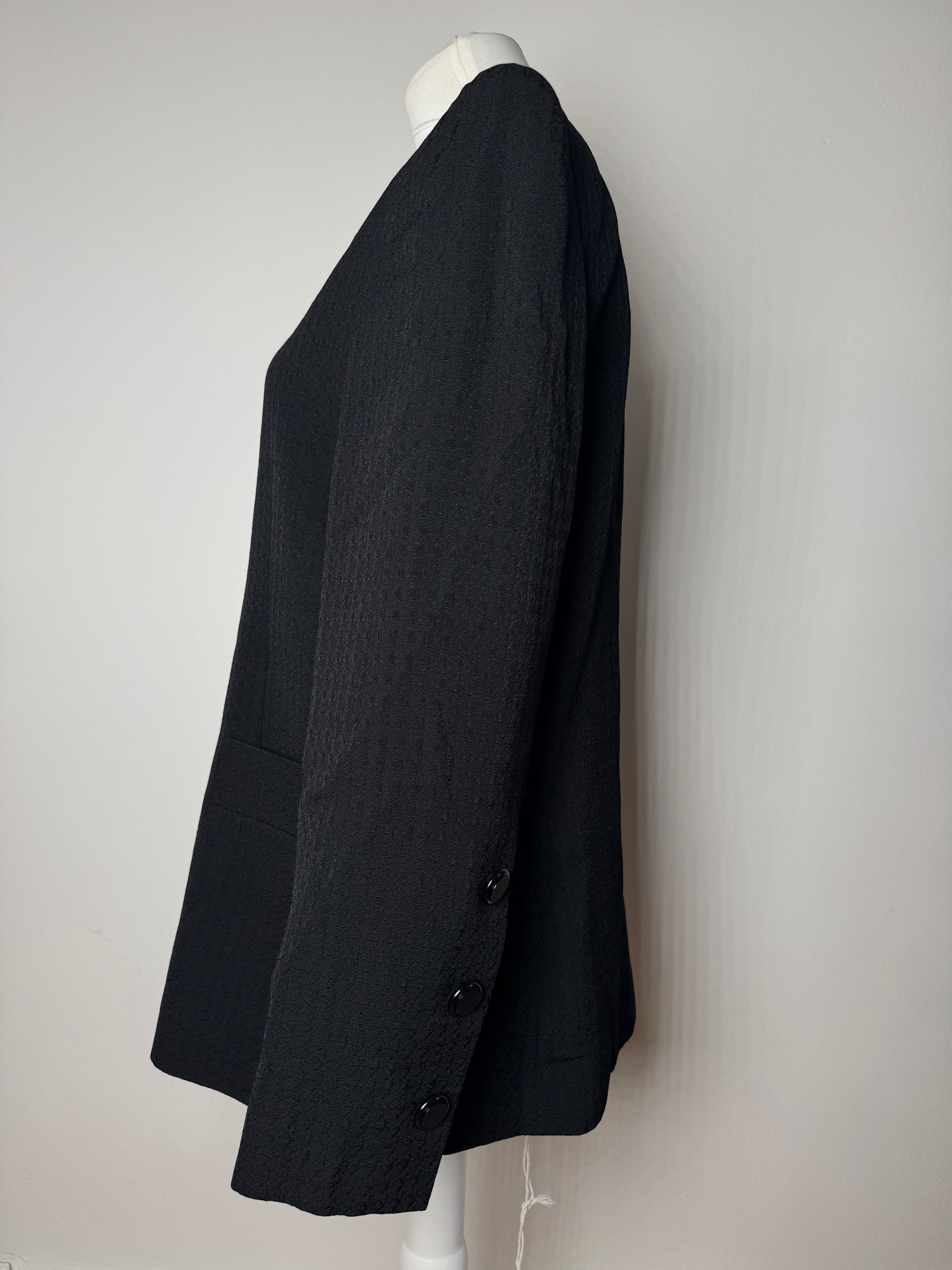Givenchy Vintage Wool Blazer / Short Trenchcoat M/L black Size M / US 6-8 / IT 42-44 - 2 Thumbnail
