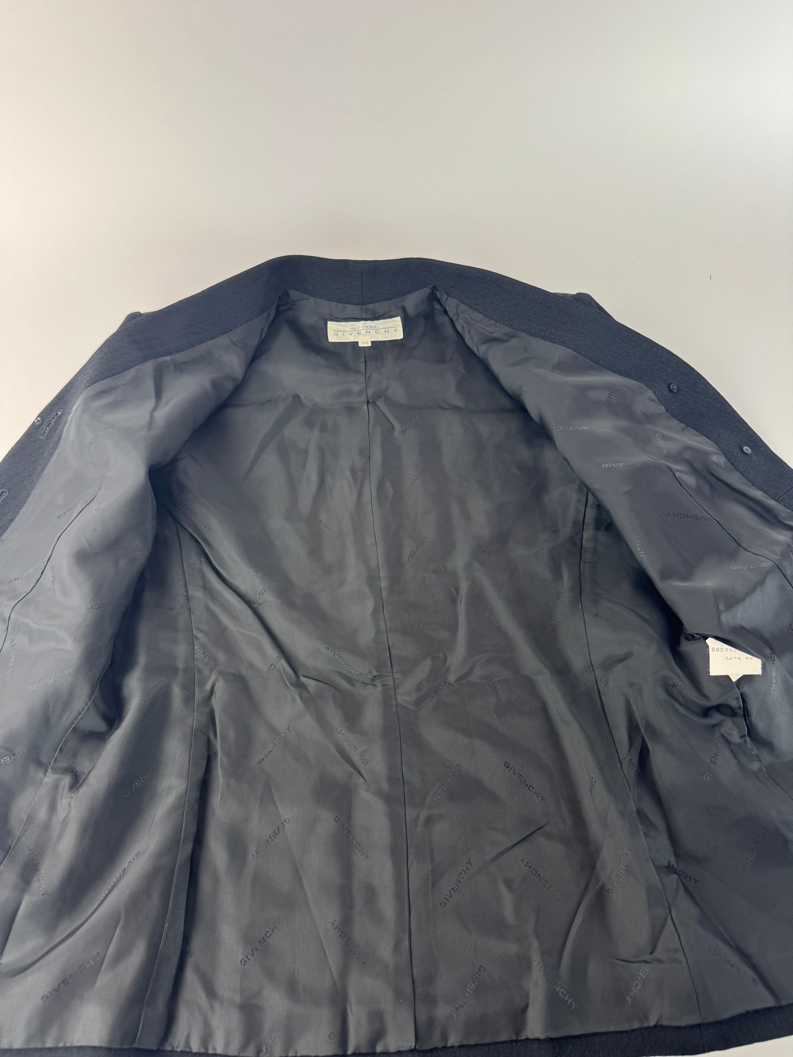 Givenchy Vintage Wool Blazer / Short Trenchcoat M/L black Size M / US 6-8 / IT 42-44 - 15 Thumbnail