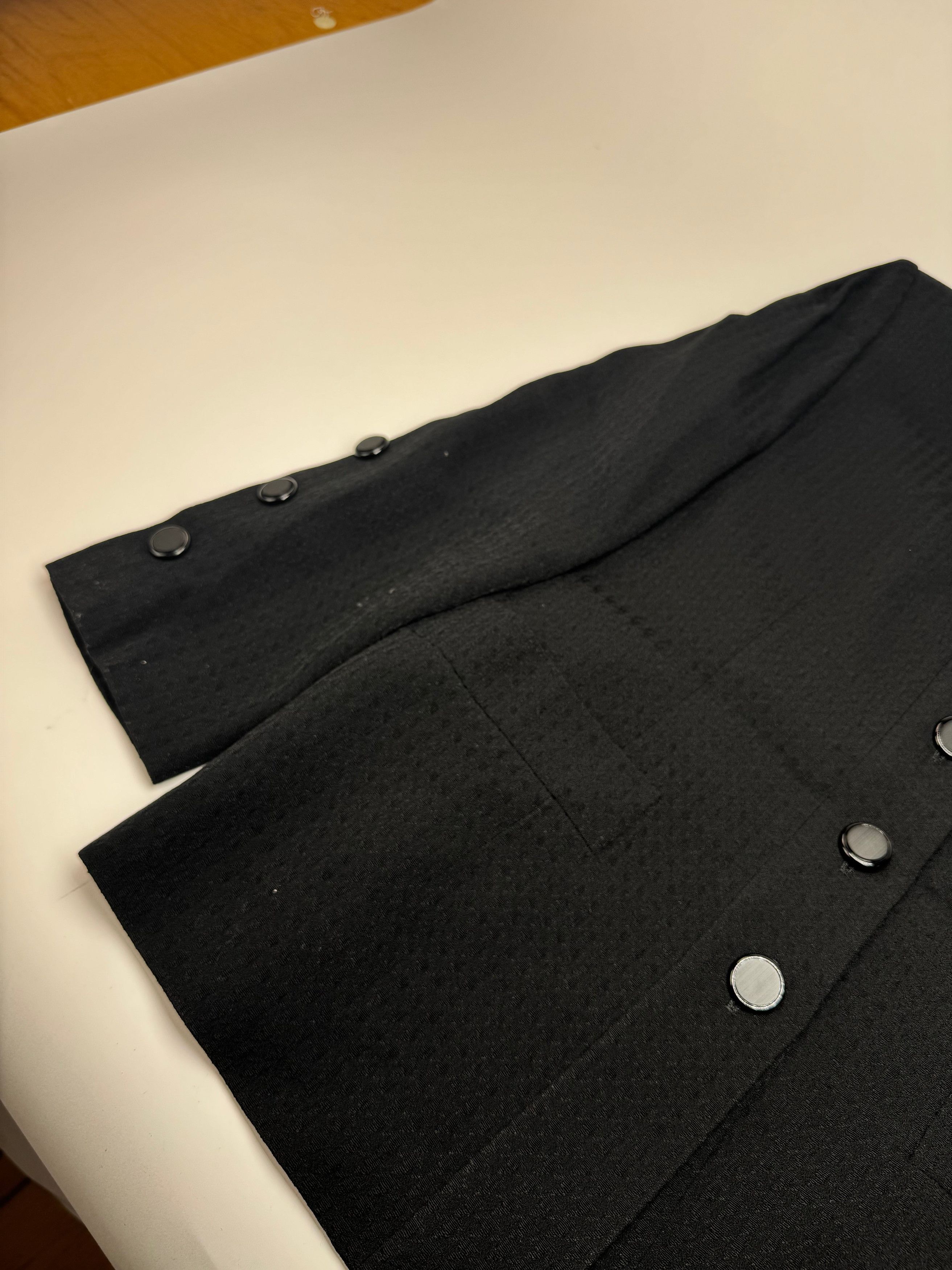 Givenchy Vintage Wool Blazer / Short Trenchcoat M/L black Size M / US 6-8 / IT 42-44 - 8 Thumbnail