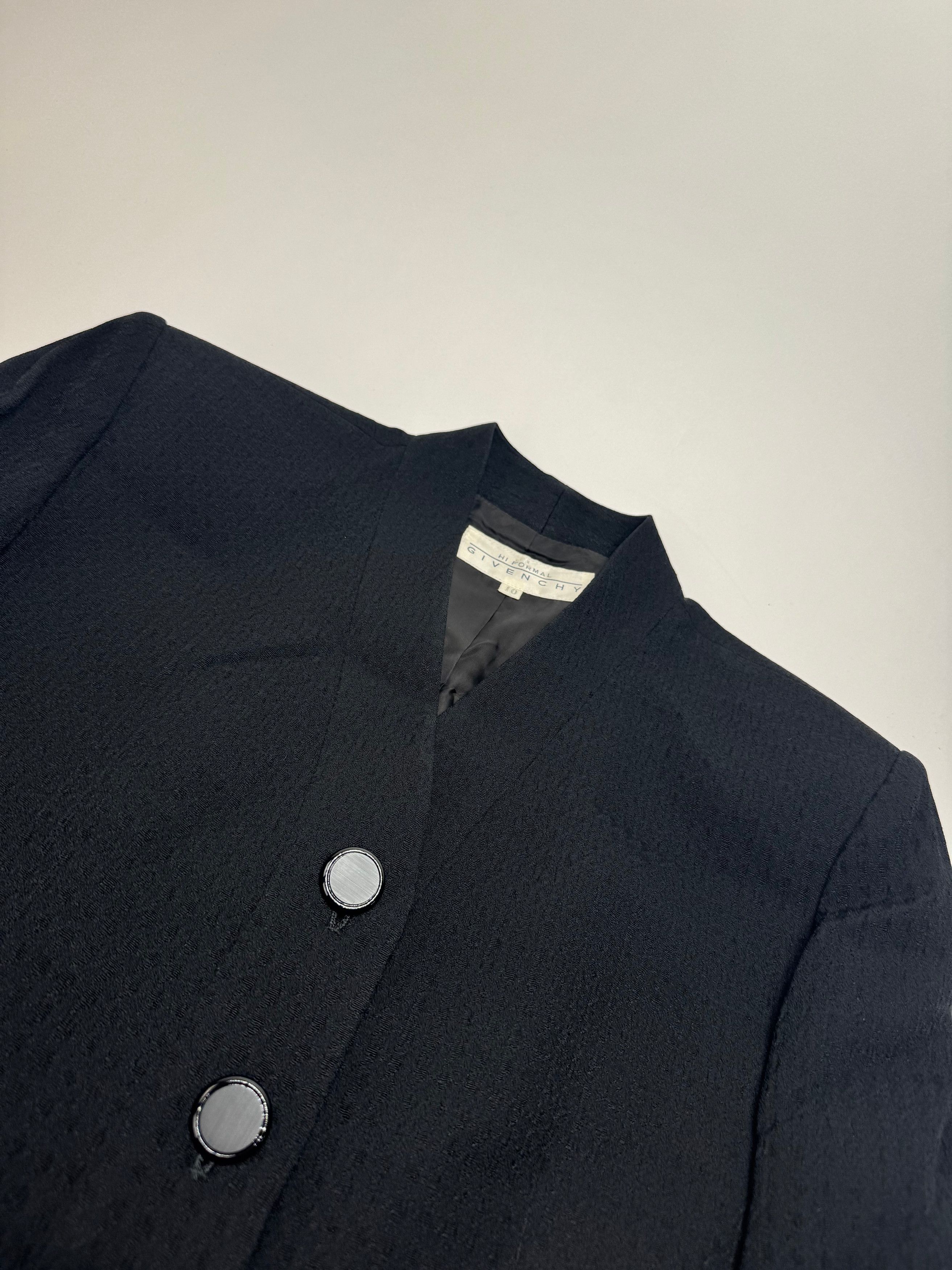 Givenchy Vintage Wool Blazer / Short Trenchcoat M/L black Size M / US 6-8 / IT 42-44 - 5 Thumbnail