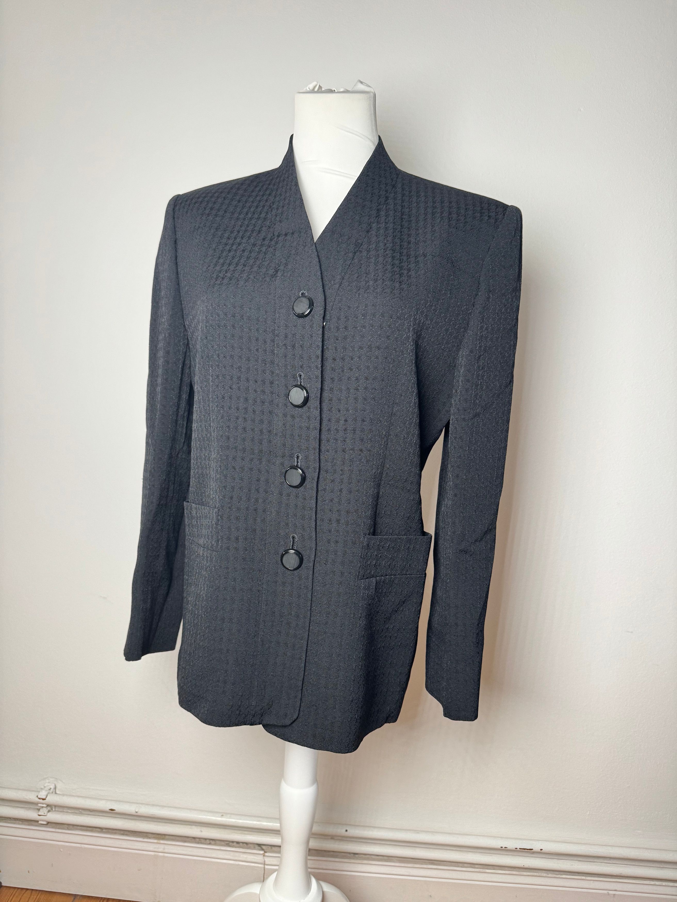 Givenchy Vintage Wool Blazer / Short Trenchcoat M/L black Size M / US 6-8 / IT 42-44 - 7 Thumbnail
