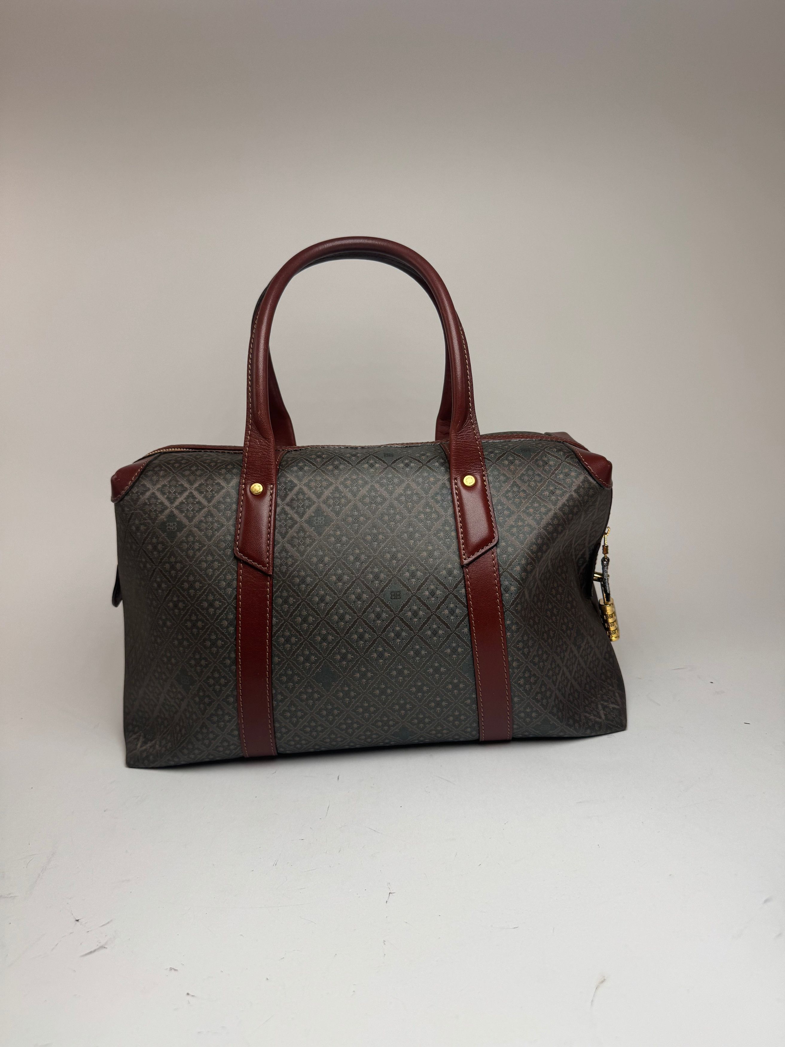 Balenciaga Vintage Monogramm Weekender Bag Green Brown Size ONE SIZE - 3 Thumbnail