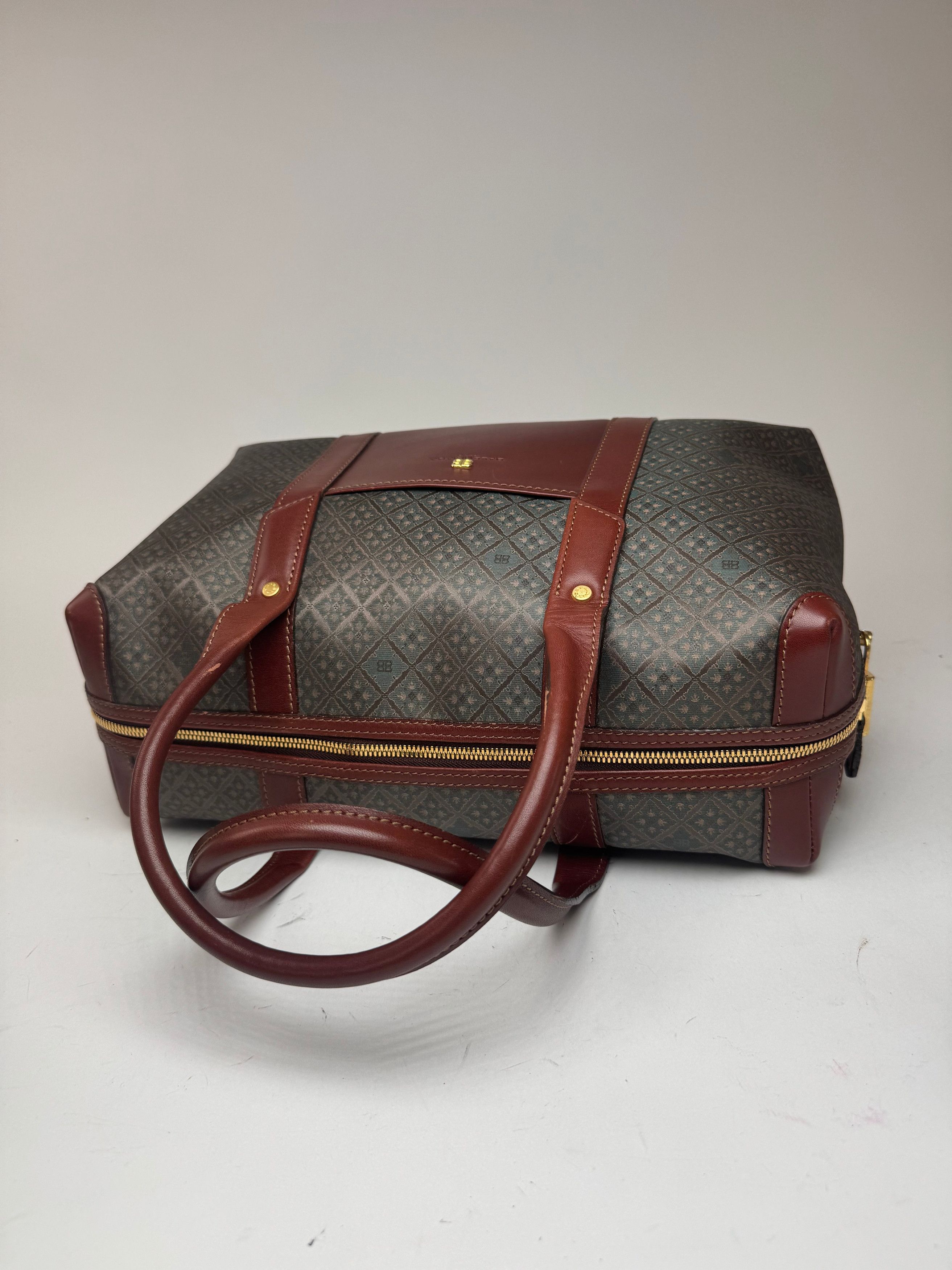 Balenciaga Vintage Monogramm Weekender Bag Green Brown Size ONE SIZE - 14 Thumbnail