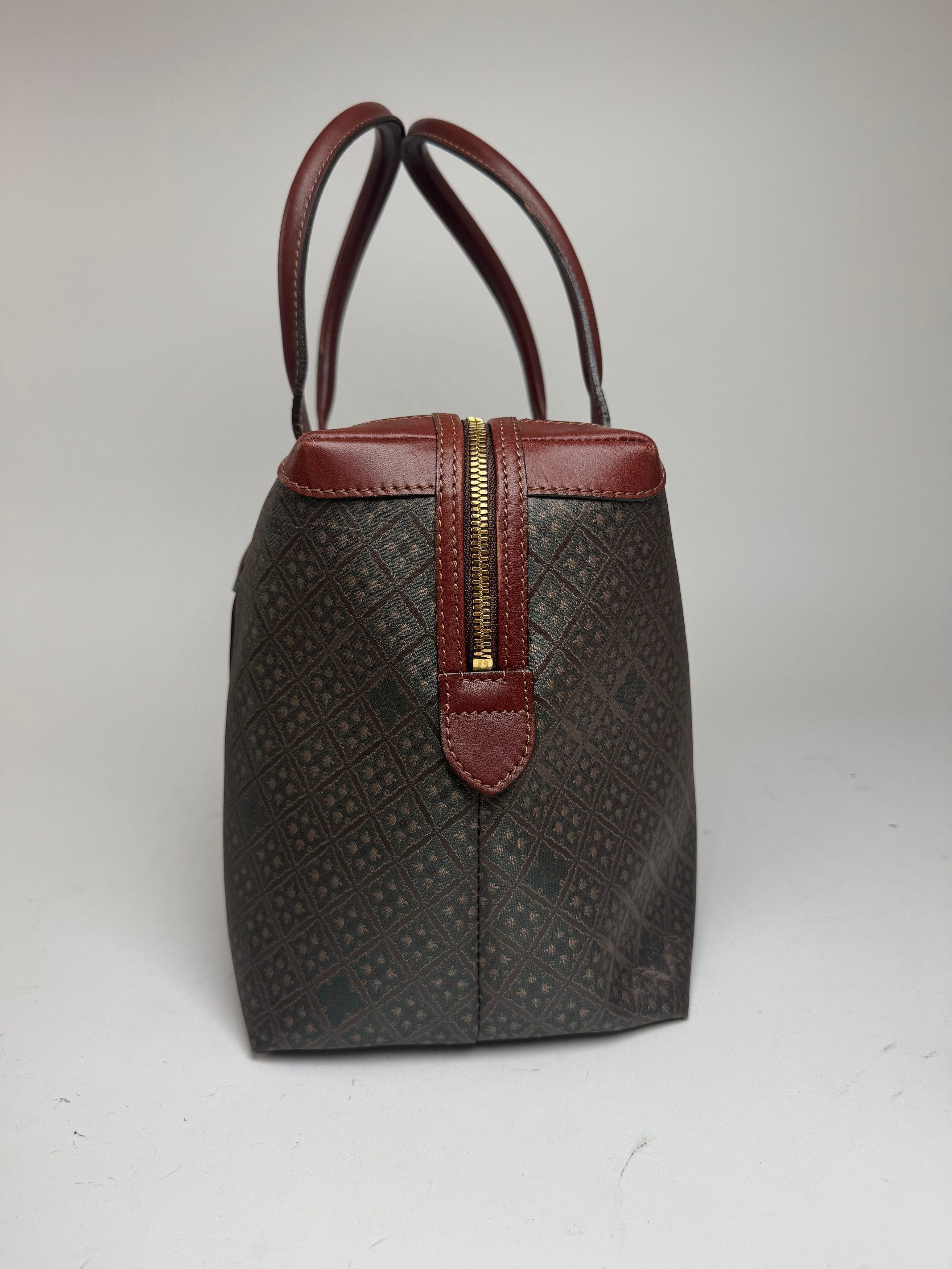 Balenciaga Vintage Monogramm Weekender Bag Green Brown Size ONE SIZE - 12 Thumbnail