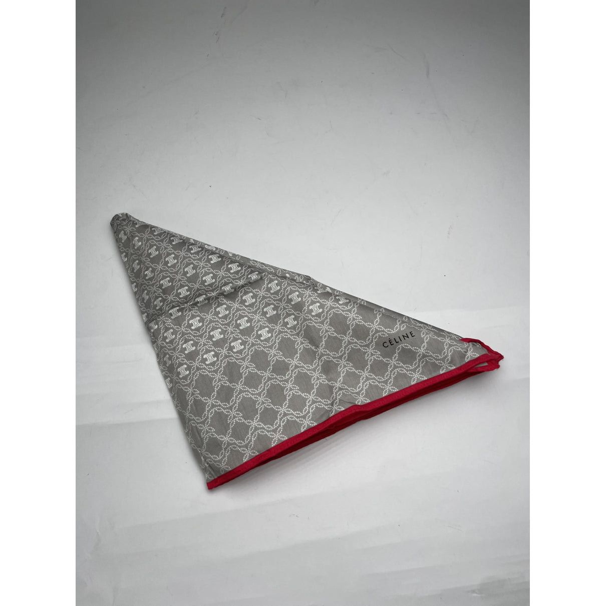 Celine Silver Silk Scarf Size ONE SIZE - 5 Thumbnail