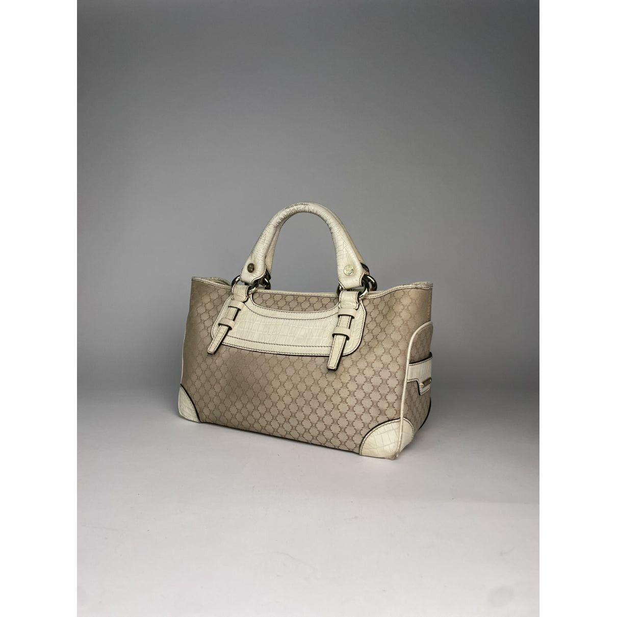 Celine Boogie White Leather Handbag Size ONE SIZE - 5 Thumbnail