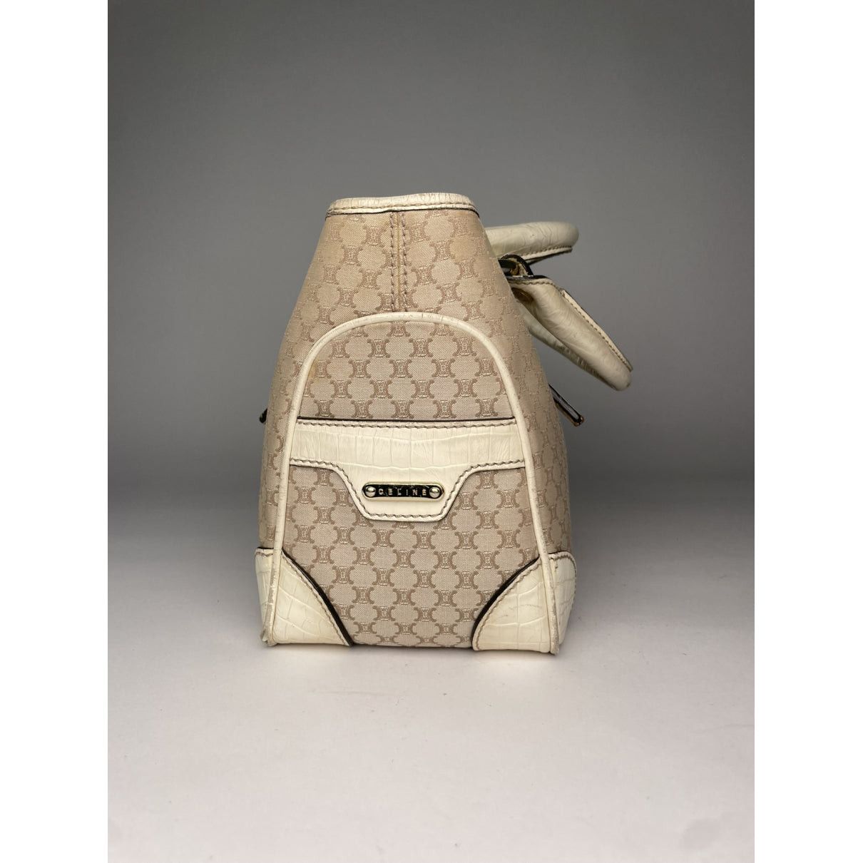 Celine Boogie White Leather Handbag Size ONE SIZE - 4 Thumbnail