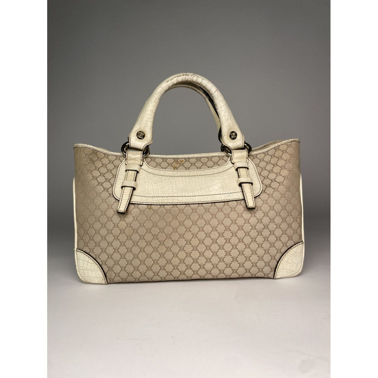 Celine Boogie White Leather Handbag Size ONE SIZE - 3 Thumbnail