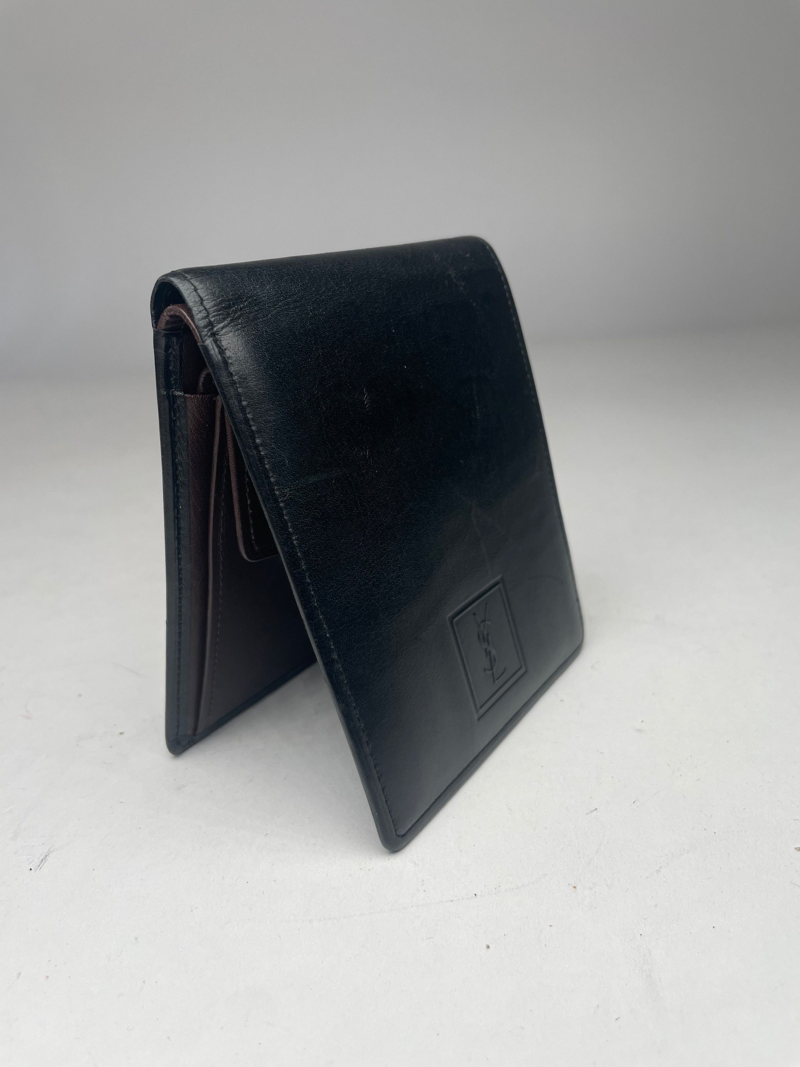 Other Vintage Yves Saint Laurent Leather Card Holder Wallet Black Size ONE SIZE - 3 Thumbnail