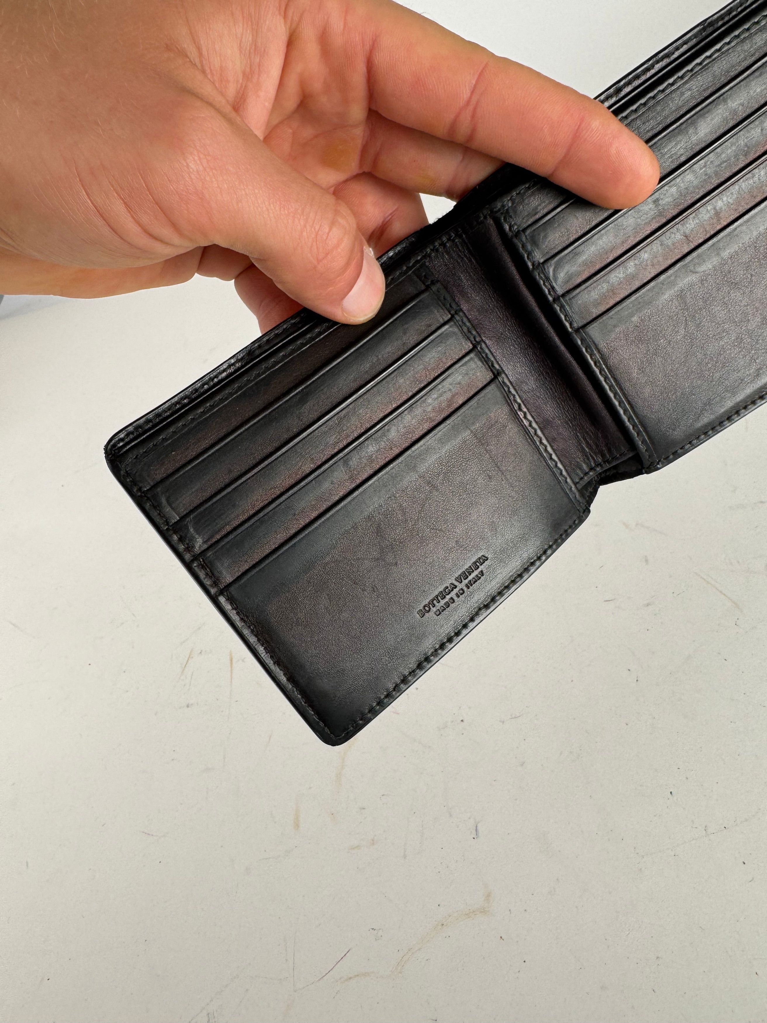 Bottega Veneta Vintage Flapable Leather Wallet Black Size ONE SIZE - 8 Thumbnail
