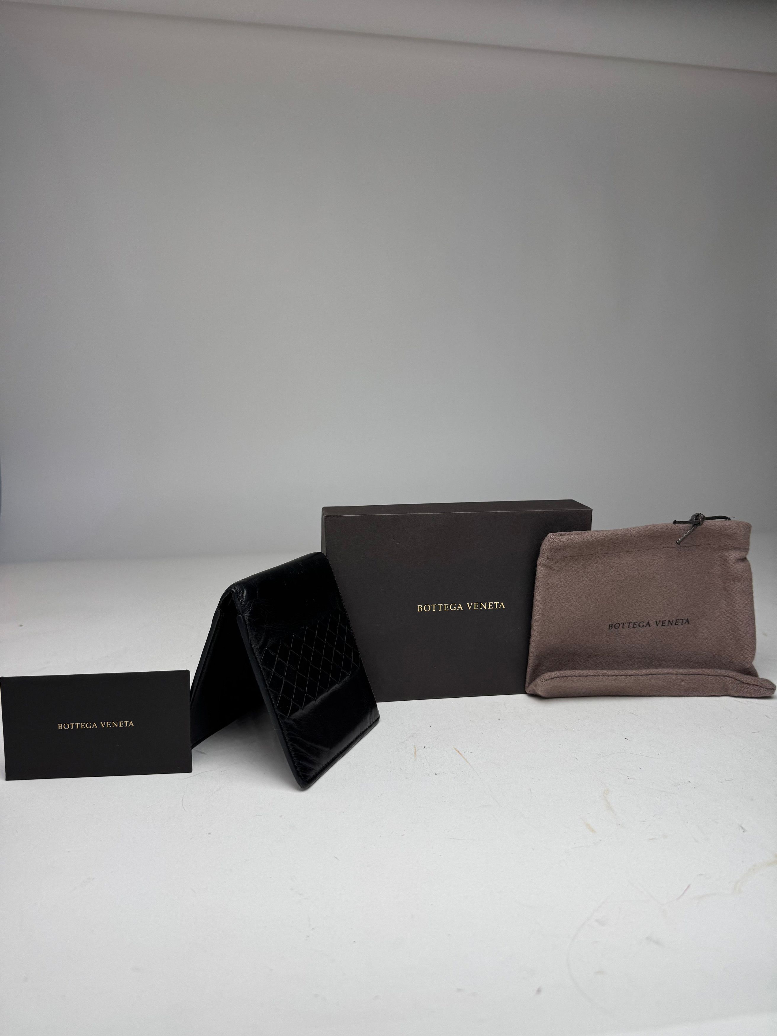 Bottega Veneta Vintage Flapable Leather Wallet Black Size ONE SIZE - 7 Thumbnail