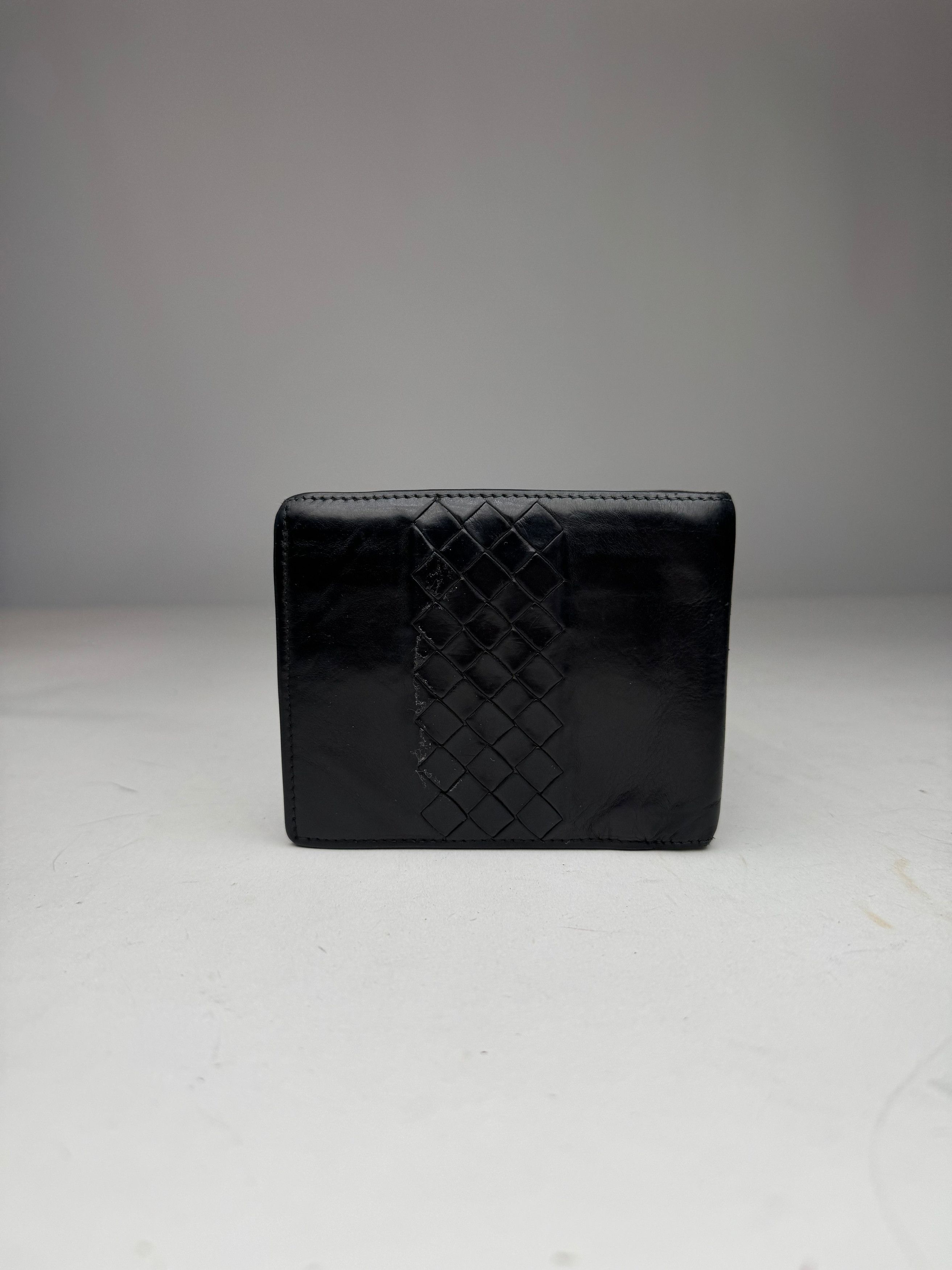 Bottega Veneta Vintage Flapable Leather Wallet Black Size ONE SIZE - 9 Thumbnail