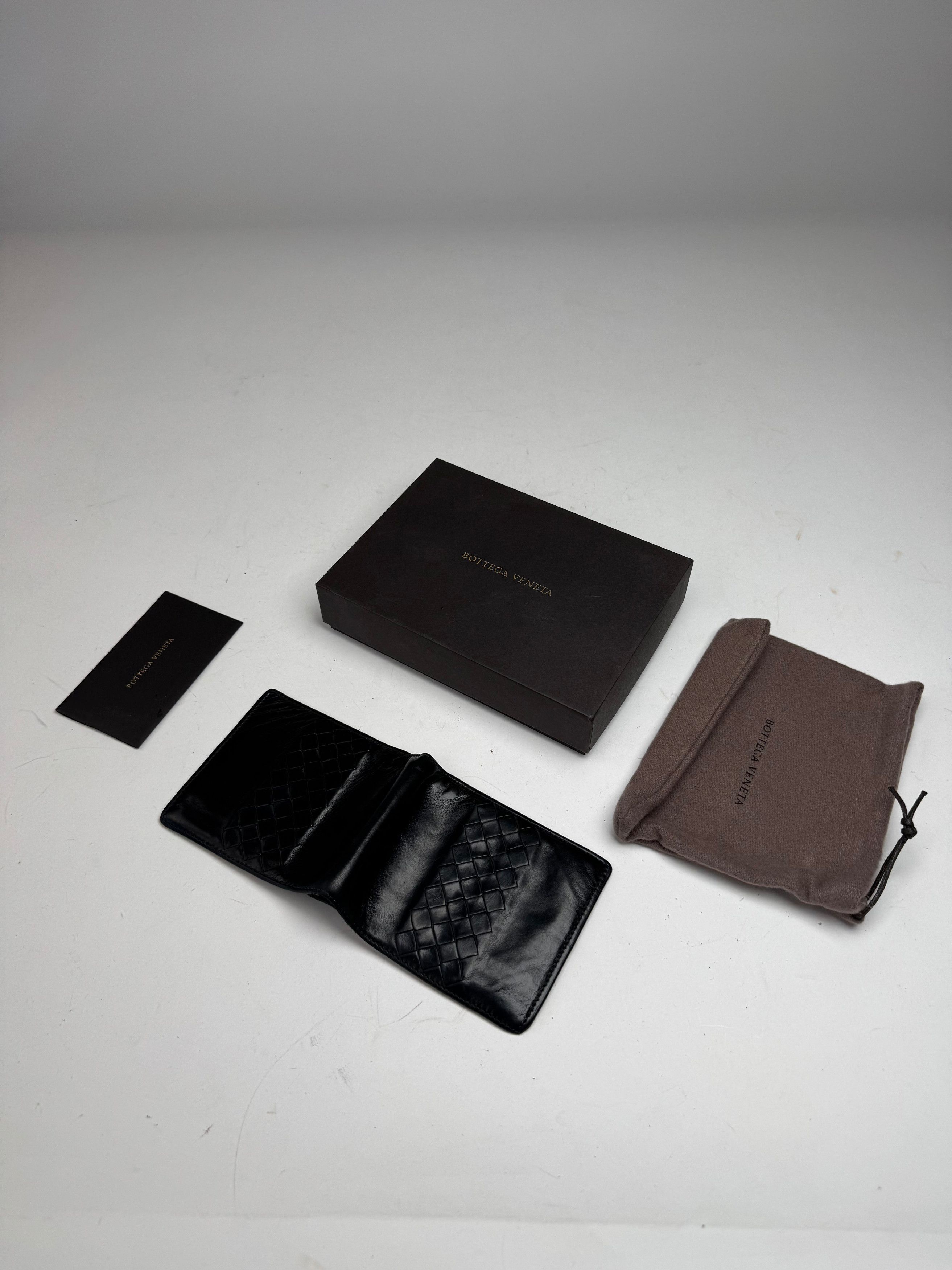 Bottega Veneta Vintage Flapable Leather Wallet Black Size ONE SIZE - 5 Thumbnail