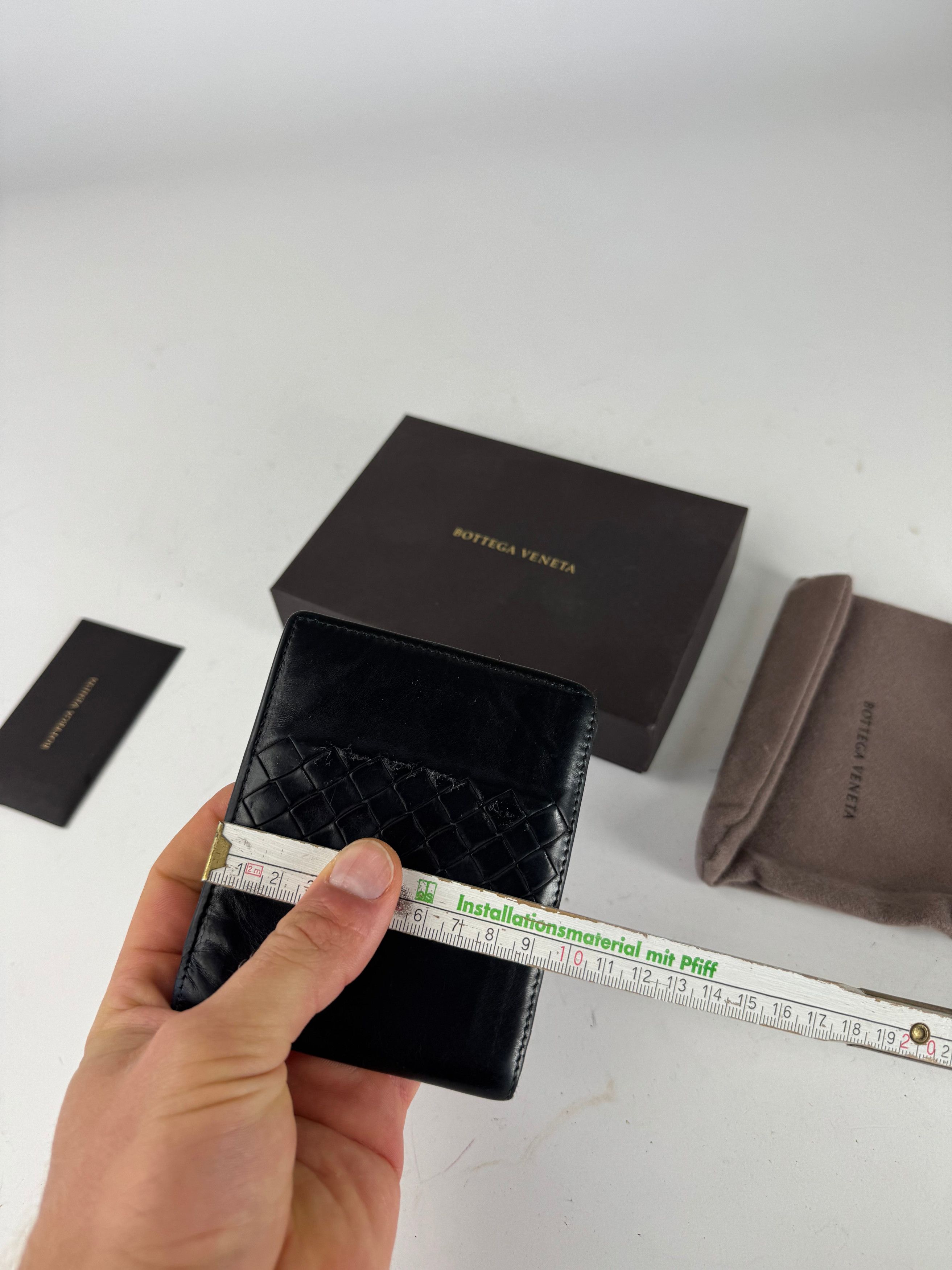 Bottega Veneta Vintage Flapable Leather Wallet Black Size ONE SIZE - 3 Thumbnail