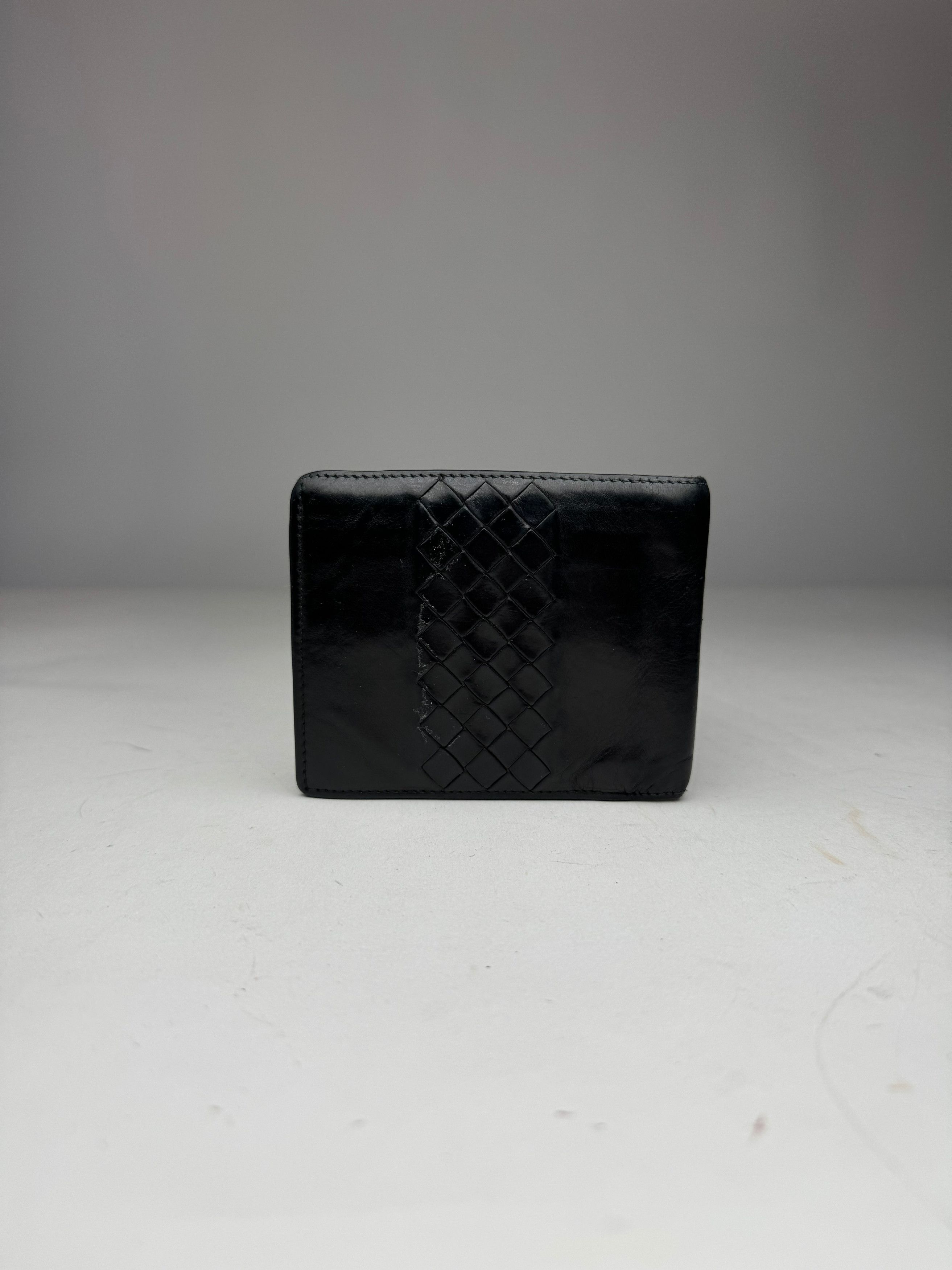 Bottega Veneta Vintage Flapable Leather Wallet Black Size ONE SIZE - 10 Thumbnail