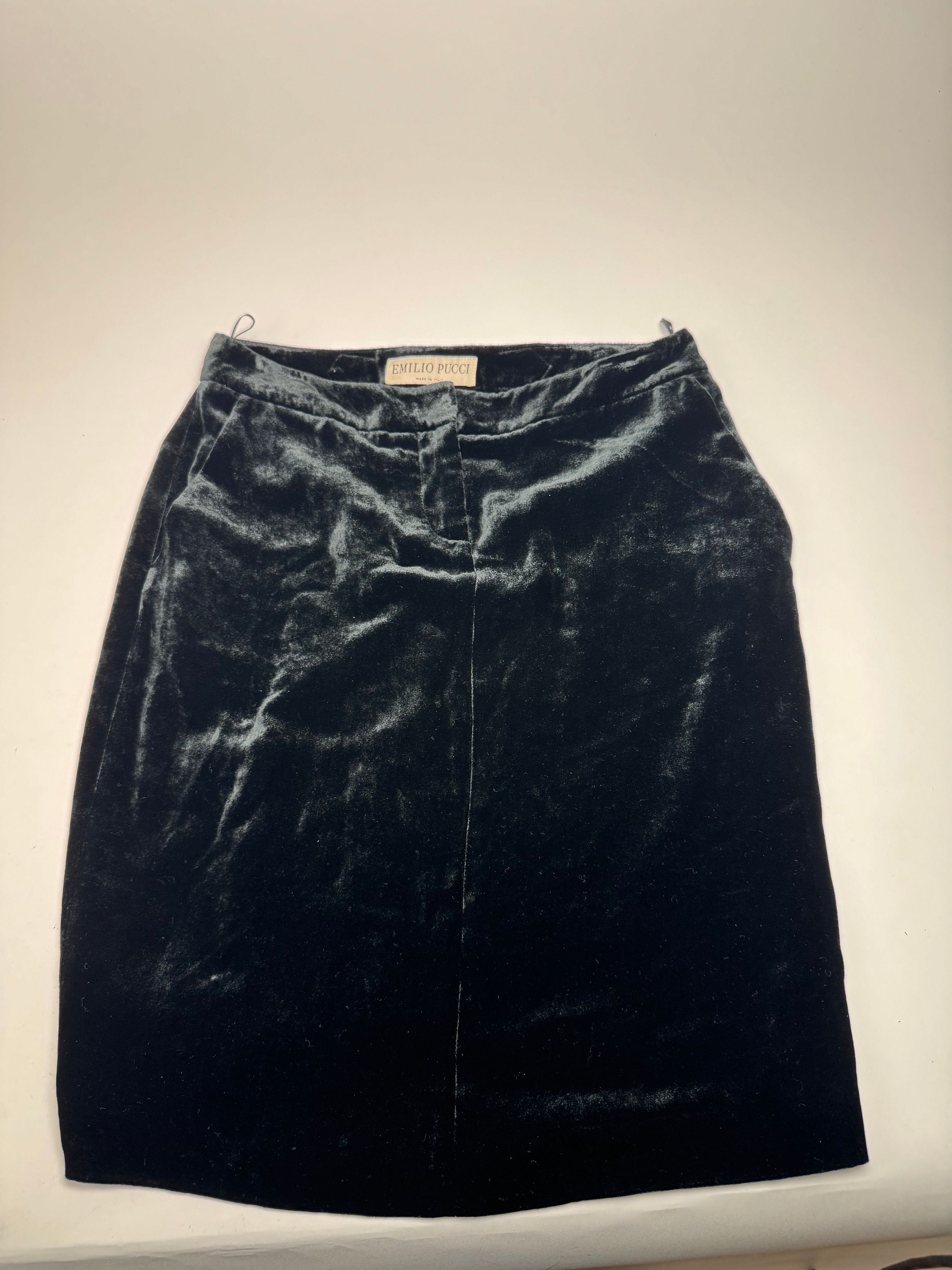Other Vintage Emilio Pucci Velvet Skirt Black IT40 Size 27" / US 4 / IT 40 - 15 Thumbnail