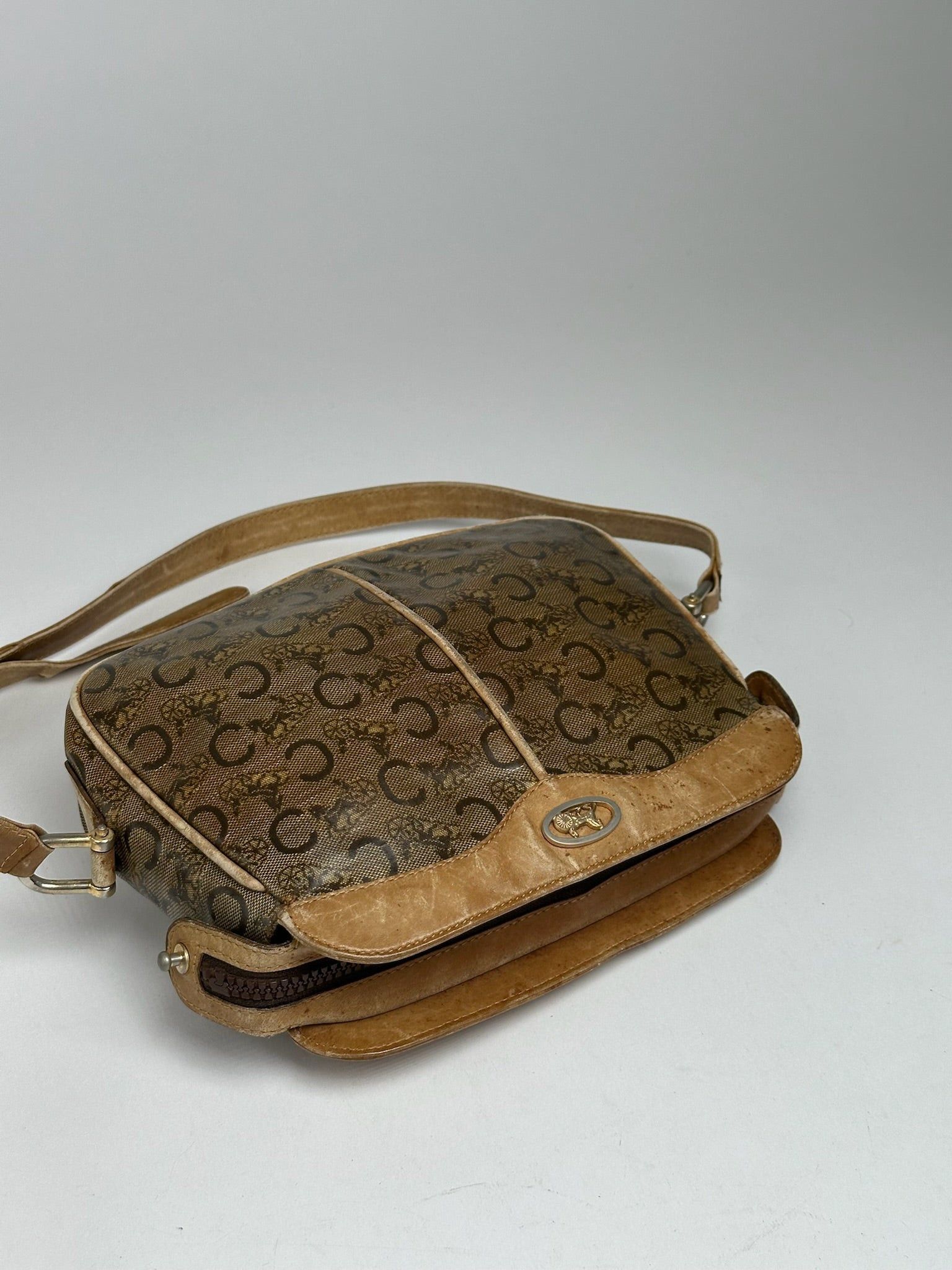 Celine Vintage Paris Triomphe Monogram Leather Bag Size ONE SIZE - 13 Thumbnail