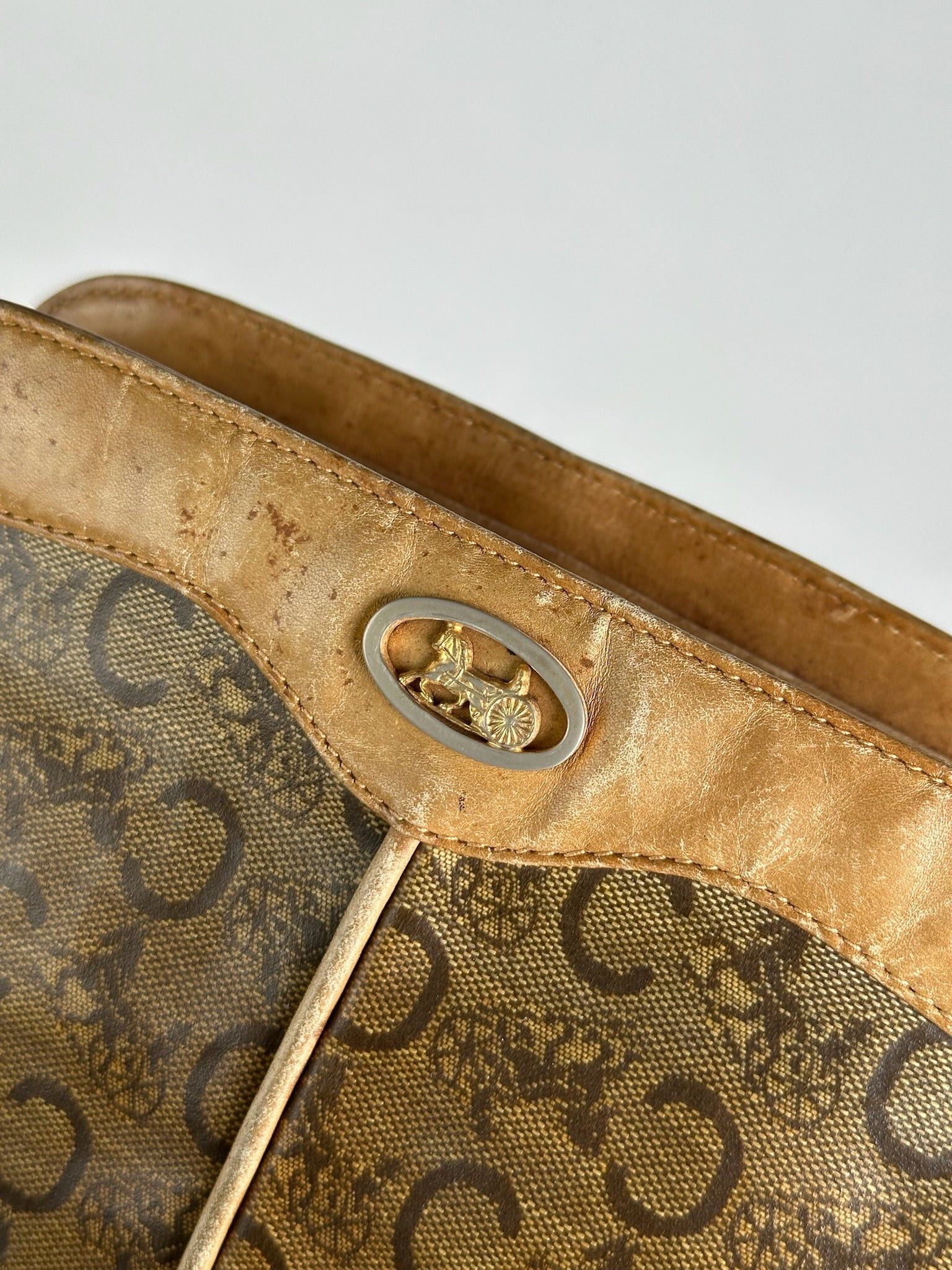 Celine Vintage Paris Triomphe Monogram Leather Bag Size ONE SIZE - 11 Thumbnail
