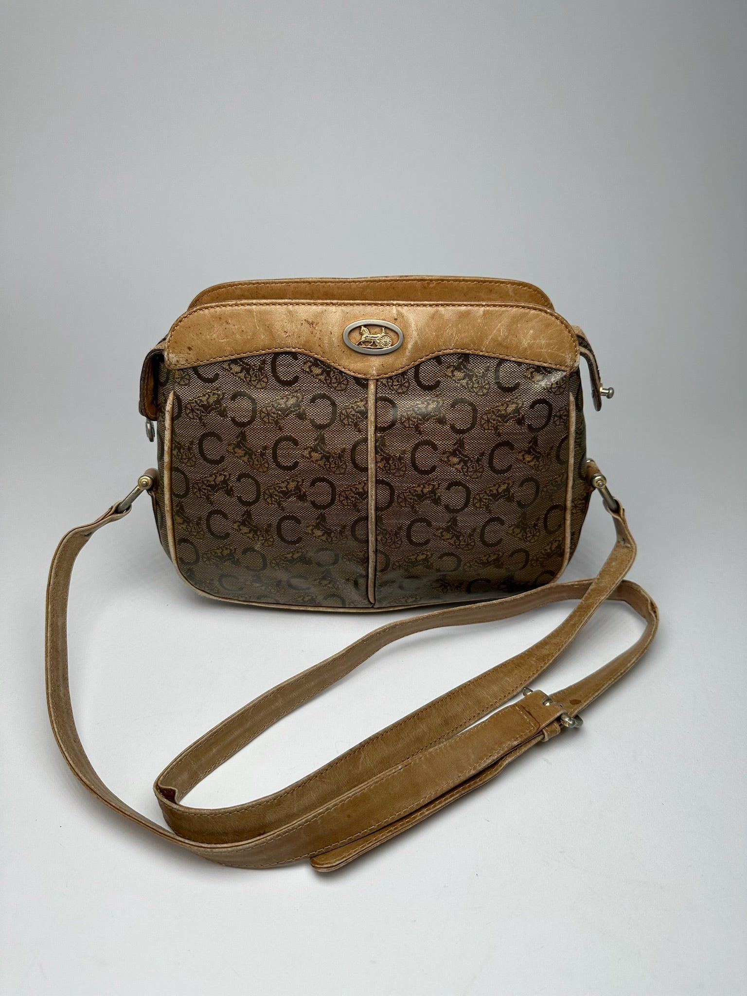 Celine Vintage Paris Triomphe Monogram Leather Bag Size ONE SIZE - 5 Thumbnail
