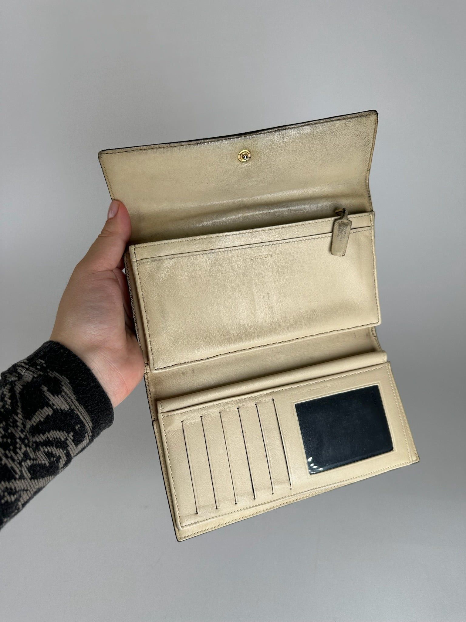 Loewe Vintage Madrid Leather Wallet Black Size ONE SIZE - 3 Thumbnail