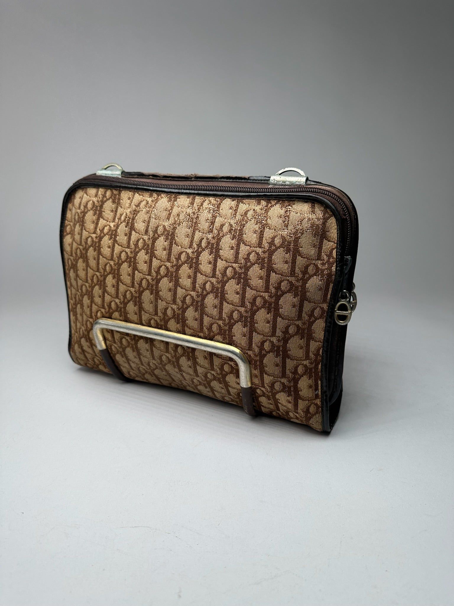 Dior Vintage Canvas Monogram Clutch brown Size ONE SIZE - 2 Thumbnail