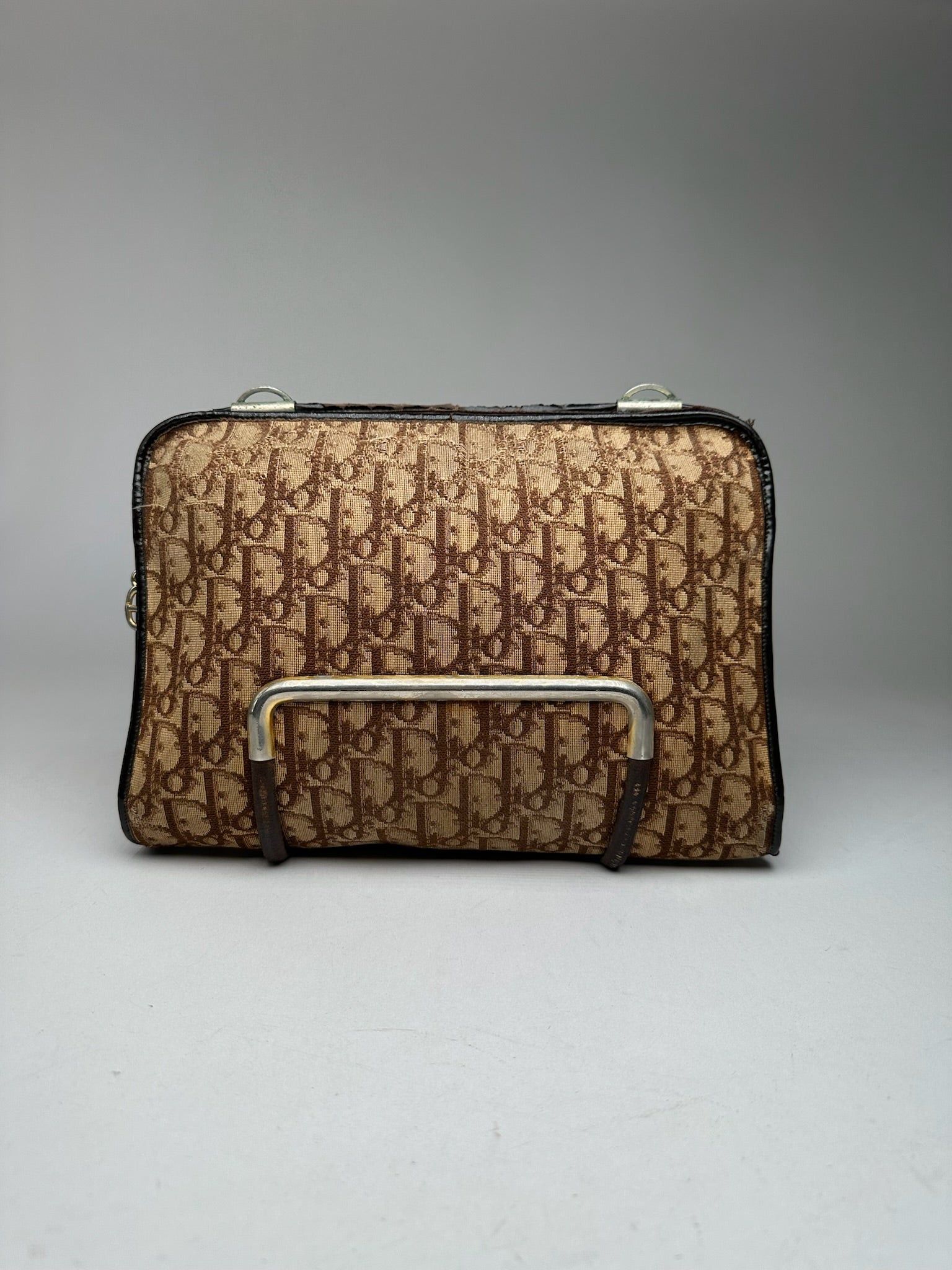 Dior Vintage Canvas Monogram Clutch brown Size ONE SIZE - 4 Thumbnail