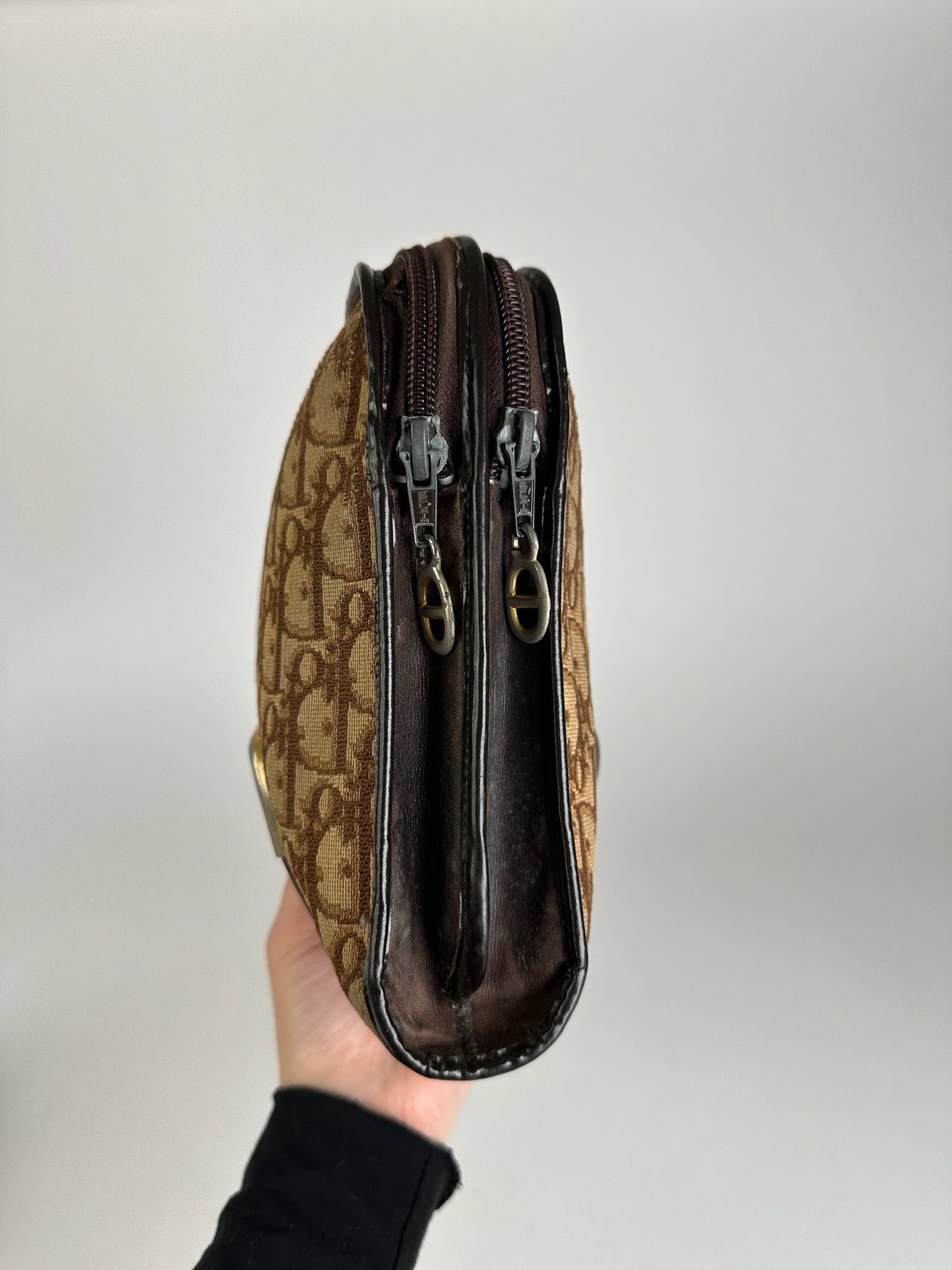 Dior Vintage Canvas Monogram Clutch brown Size ONE SIZE - 8 Thumbnail