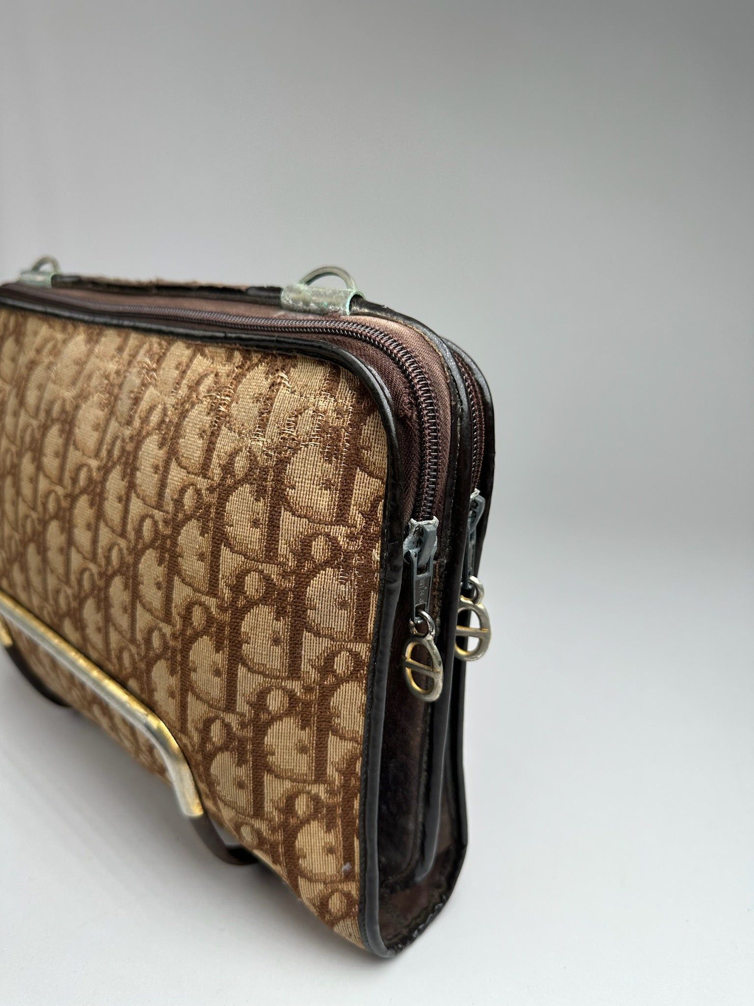 Dior Vintage Canvas Monogram Clutch brown Size ONE SIZE - 9 Thumbnail